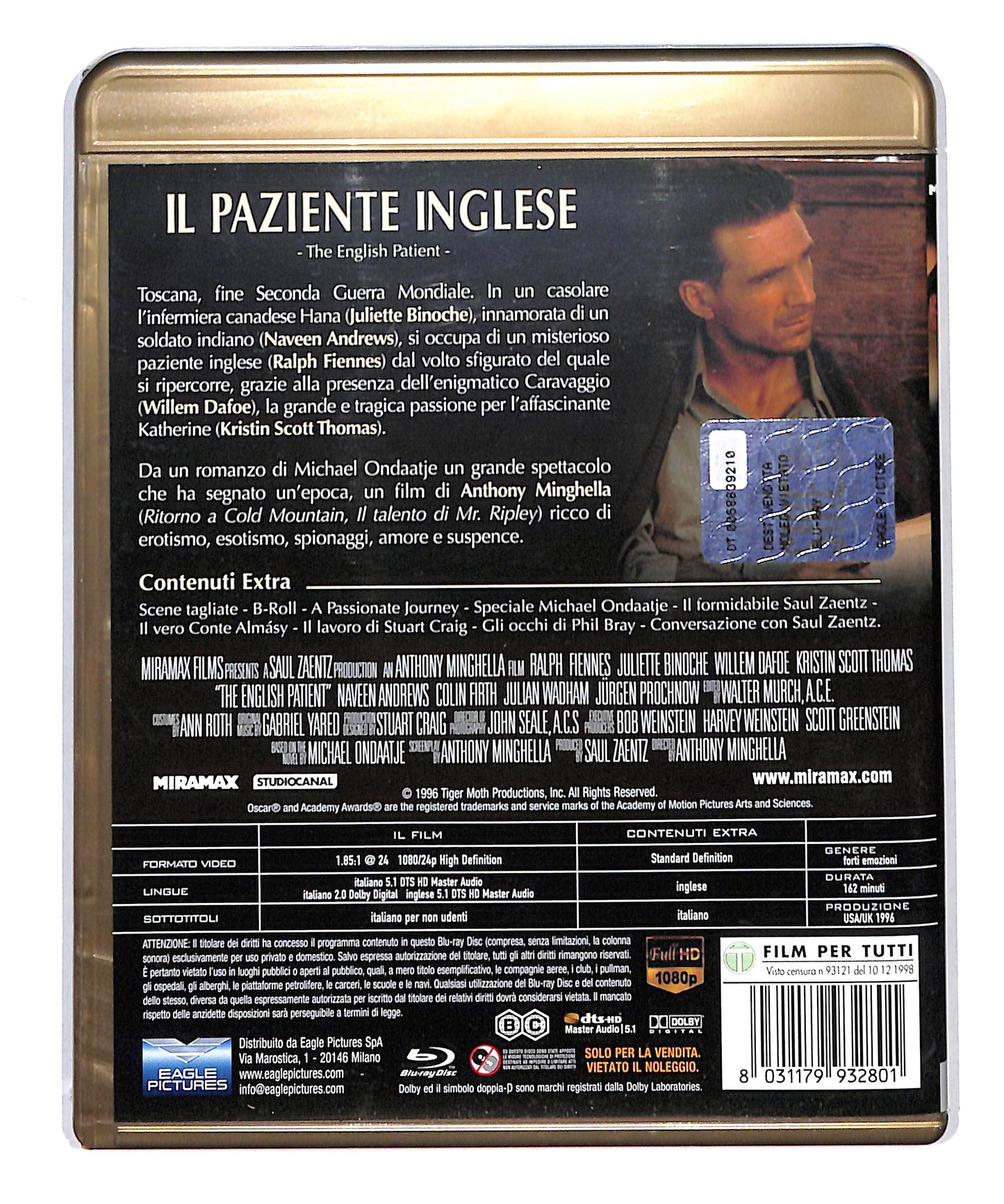 EBOND Il Paziente Inglese BLURAY DB712721