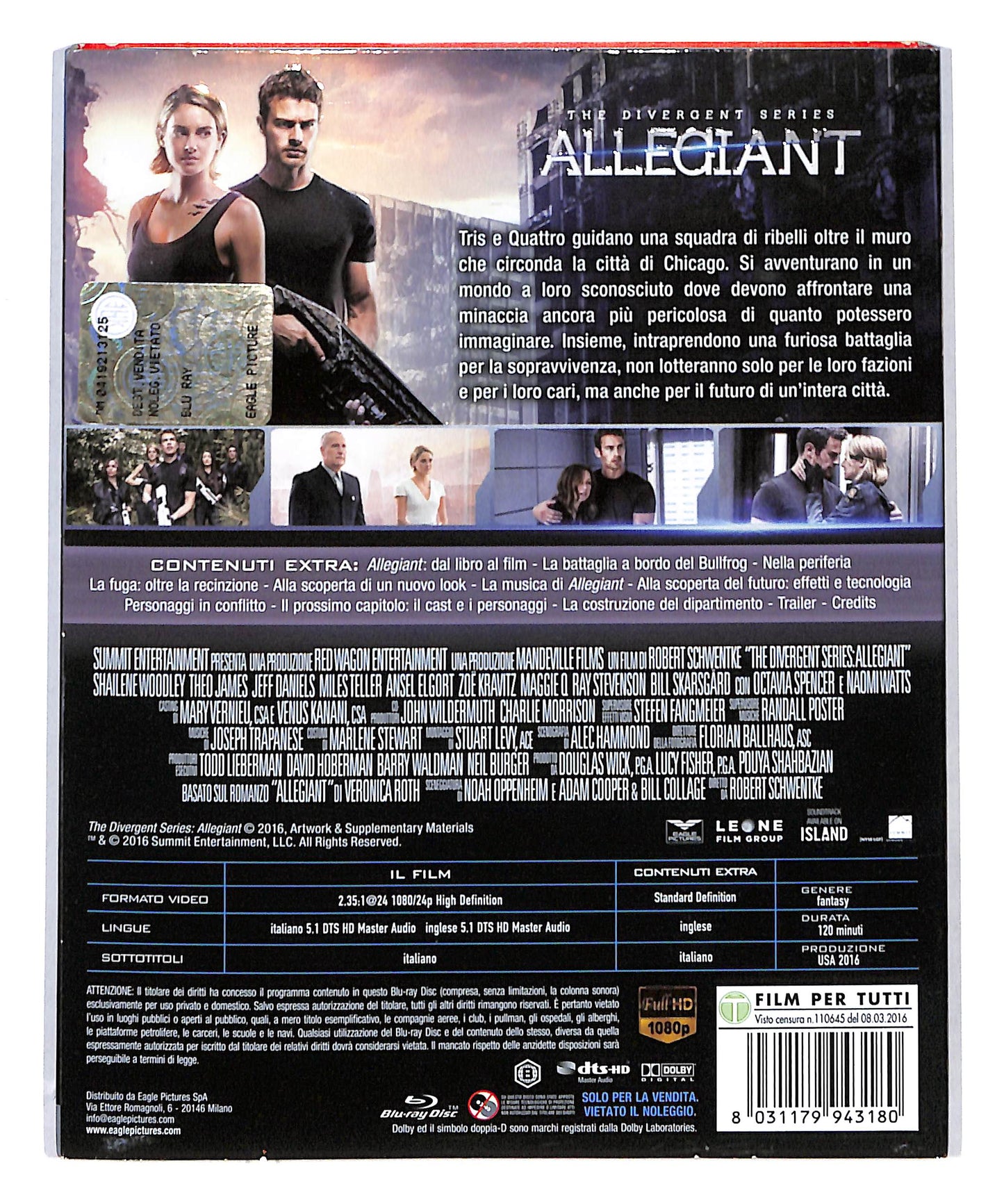 EBOND The Divergent Series: Allegiant EDIZIONE SPECIALE BLURAY DB712729