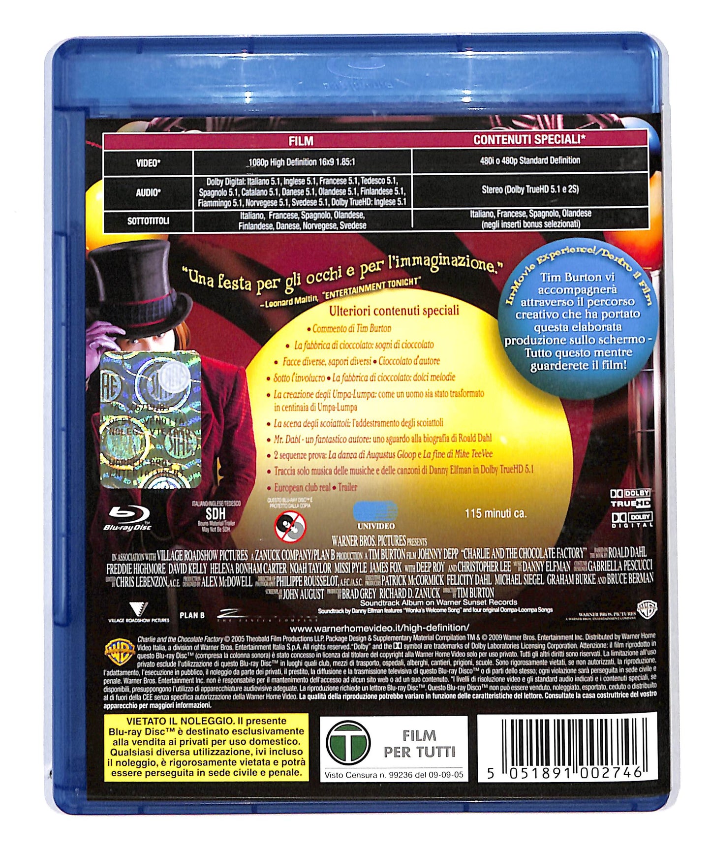 EBOND La fabbrica di cioccolato BLURAY DB712730