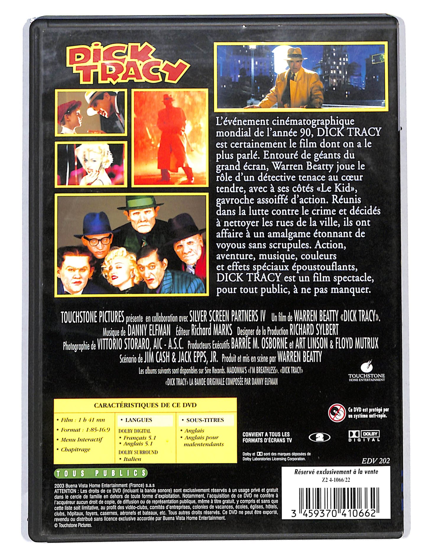 EBOND Dick tracy EDIZIONE SPECIALE Ed.Francia DVD DB712743