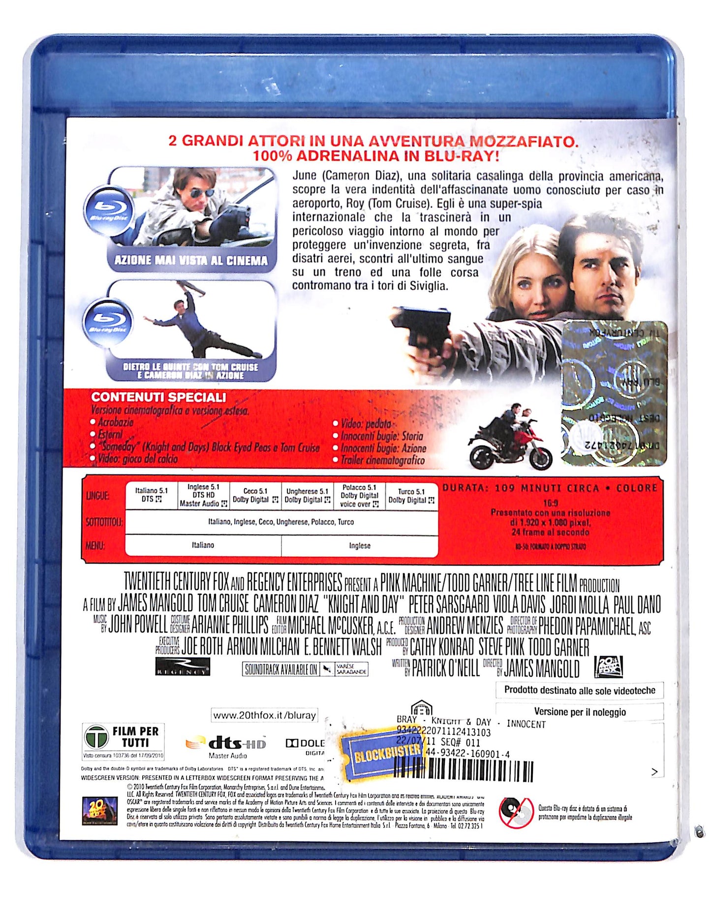 EBOND Knight and Day NOLEGGIO BLURAY BLURAY DB713223