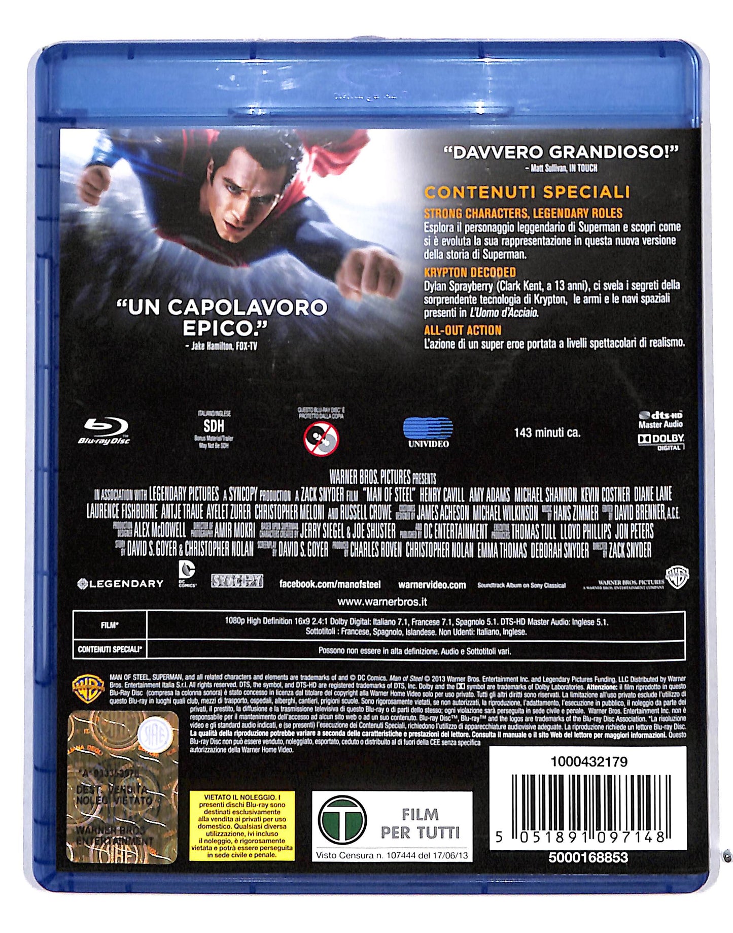 EBOND L'uomo D'acciaio BLURAY DB713255