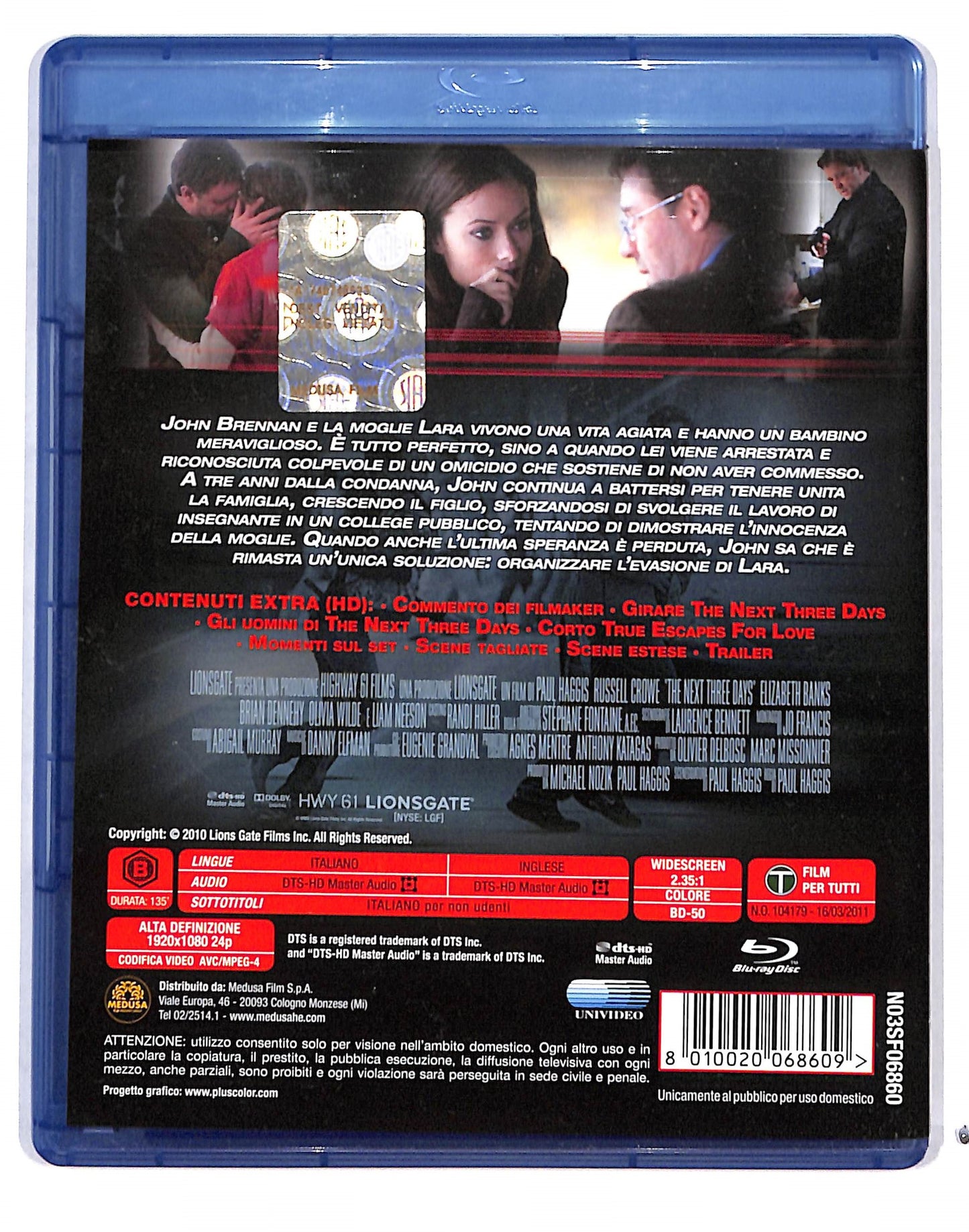 EBOND The next three days BLURAY BLURAY DB713282