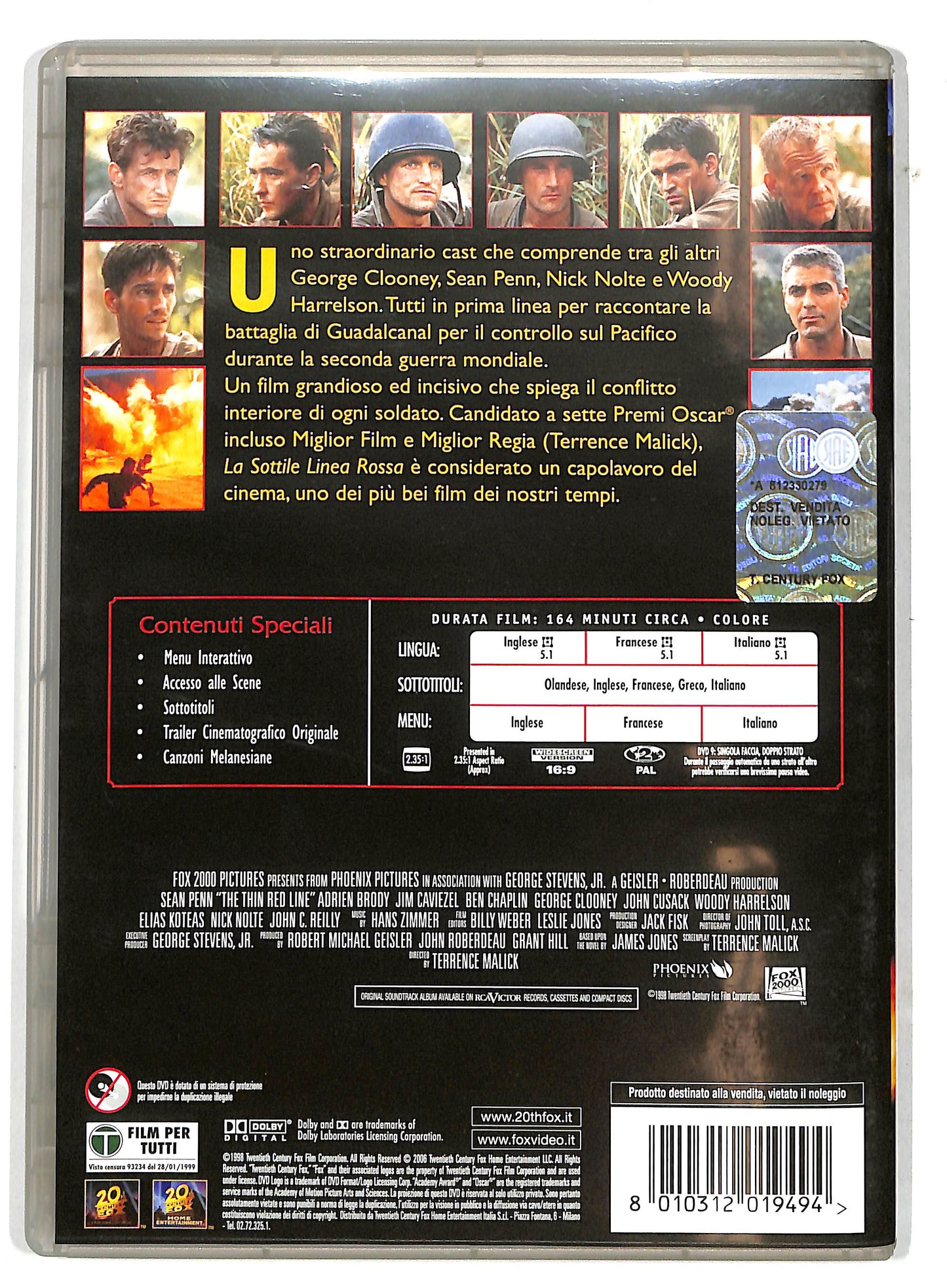 EBOND la sottile linea rossa DVD DB713464