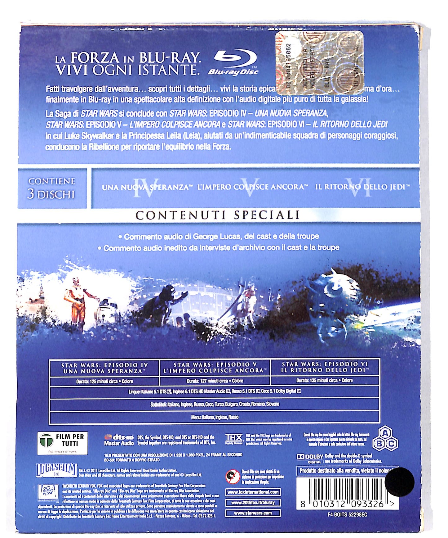 EBOND Star Wars IV - V- VI BLURAY DB713702