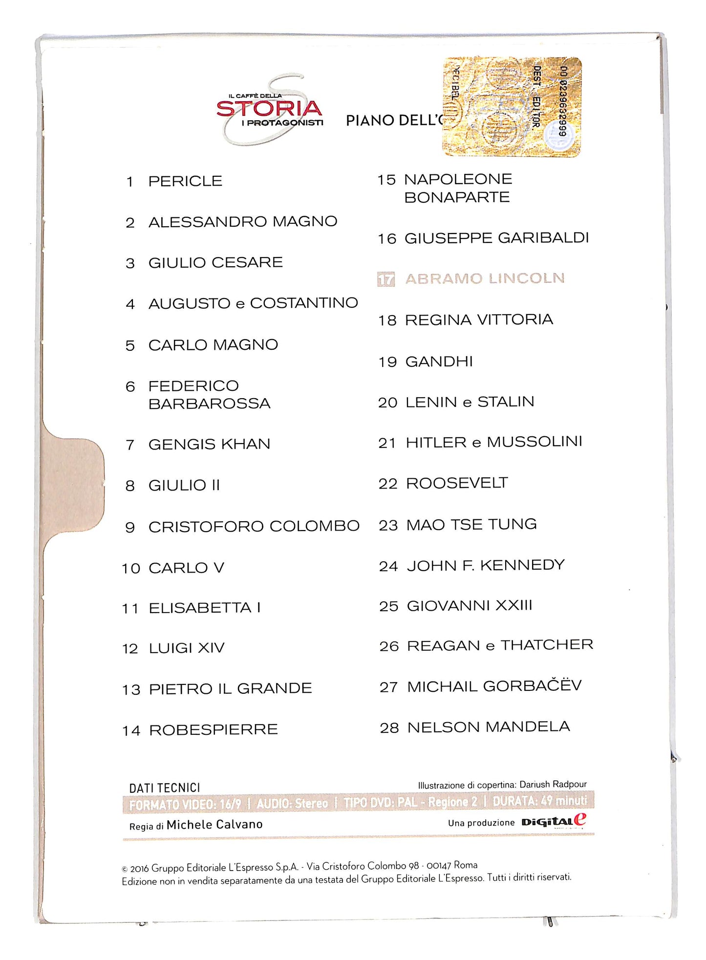 EBOND Abramo Lincoln - le radici della potenza EDITORIALE DIGIPACK DVD DB713856