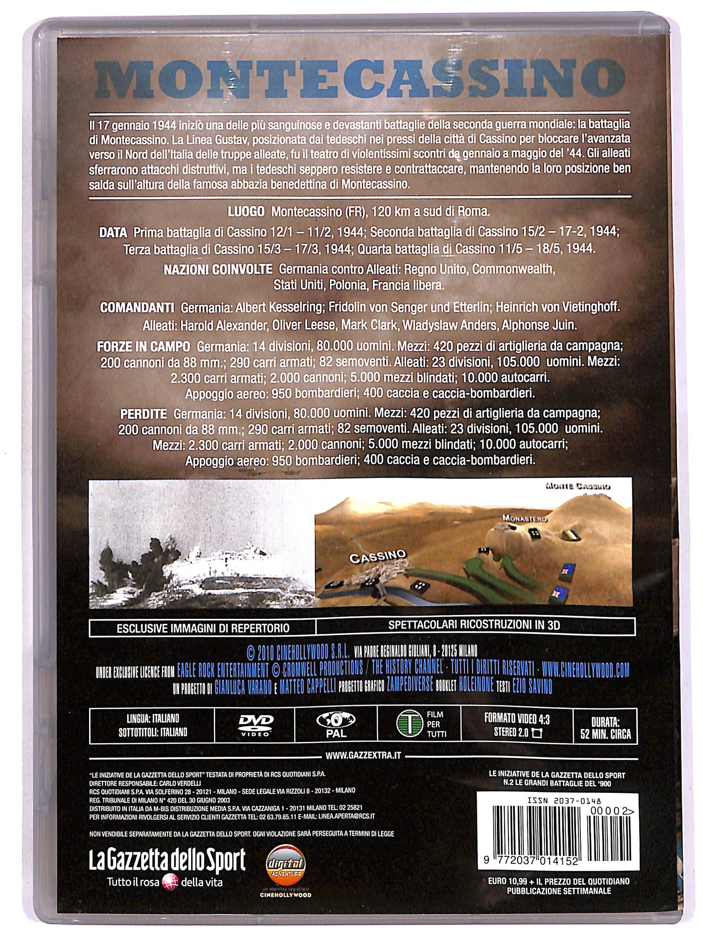 EBOND Le grandi battaglie del '900 - Montecassino 1944 EDITORIALE DVD DB713921