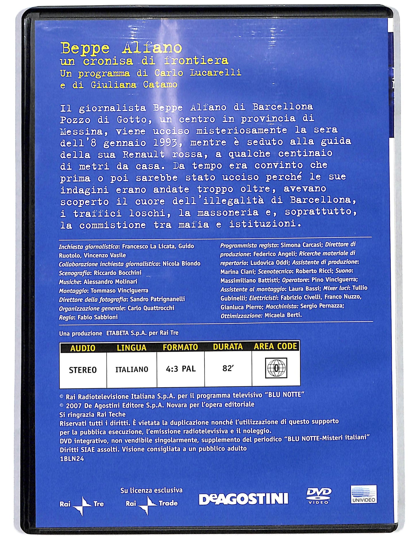 EBOND Beppe Alfano un cronista di frontiera vol.24 EDITORIALE DVD DB713949