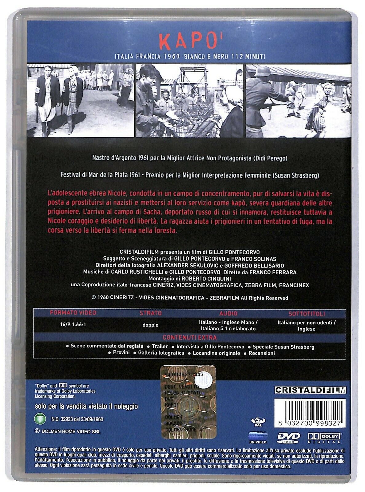 EBOND Kapo (1959) Di Gillo Pontecorvo DVD DB714913