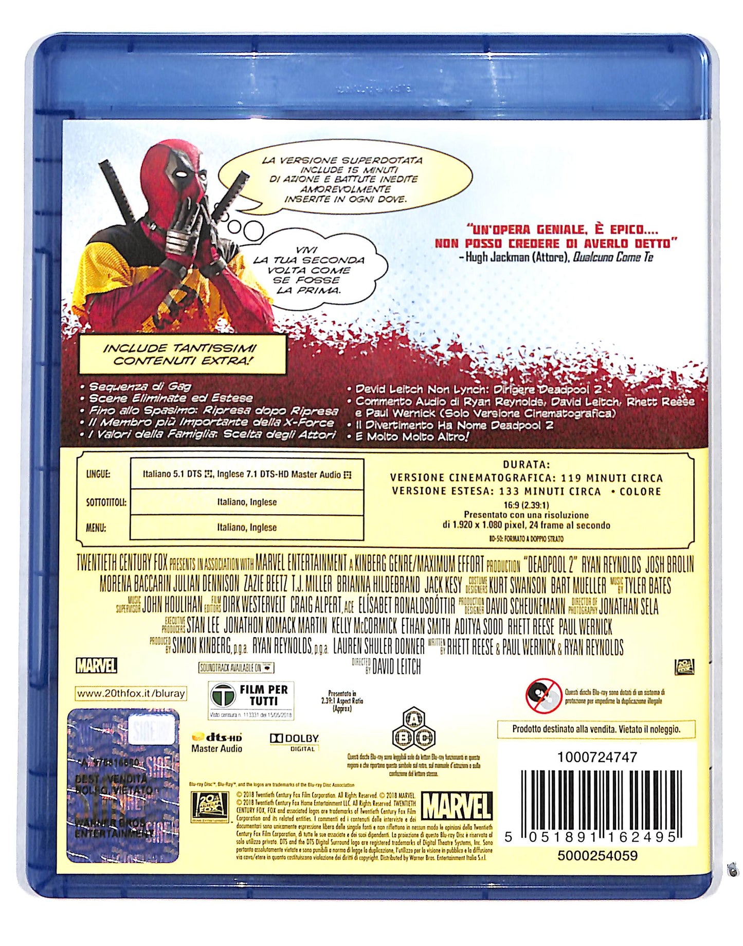 EBOND Deadpool 2 Versione superdotata 2 BLURAY DB715139