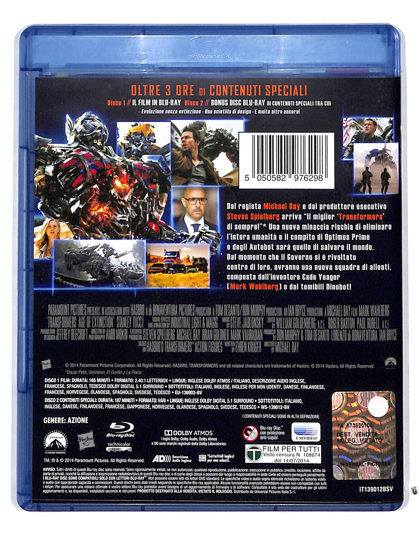 EBOND Transformers 4 L'era Dell'estinzione BLURAY +Bonus Disc BLURAY DB715144