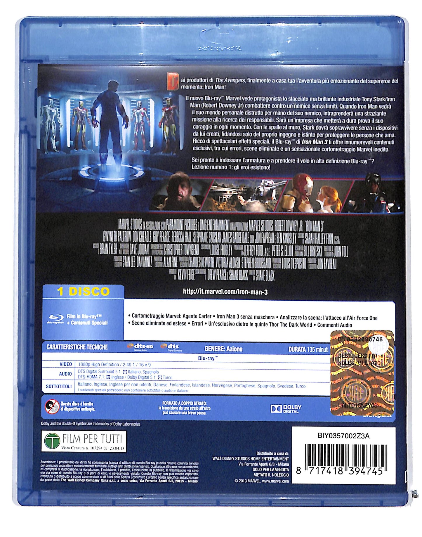 EBOND Iron Man 3 BLURAY BLURAY DB715158