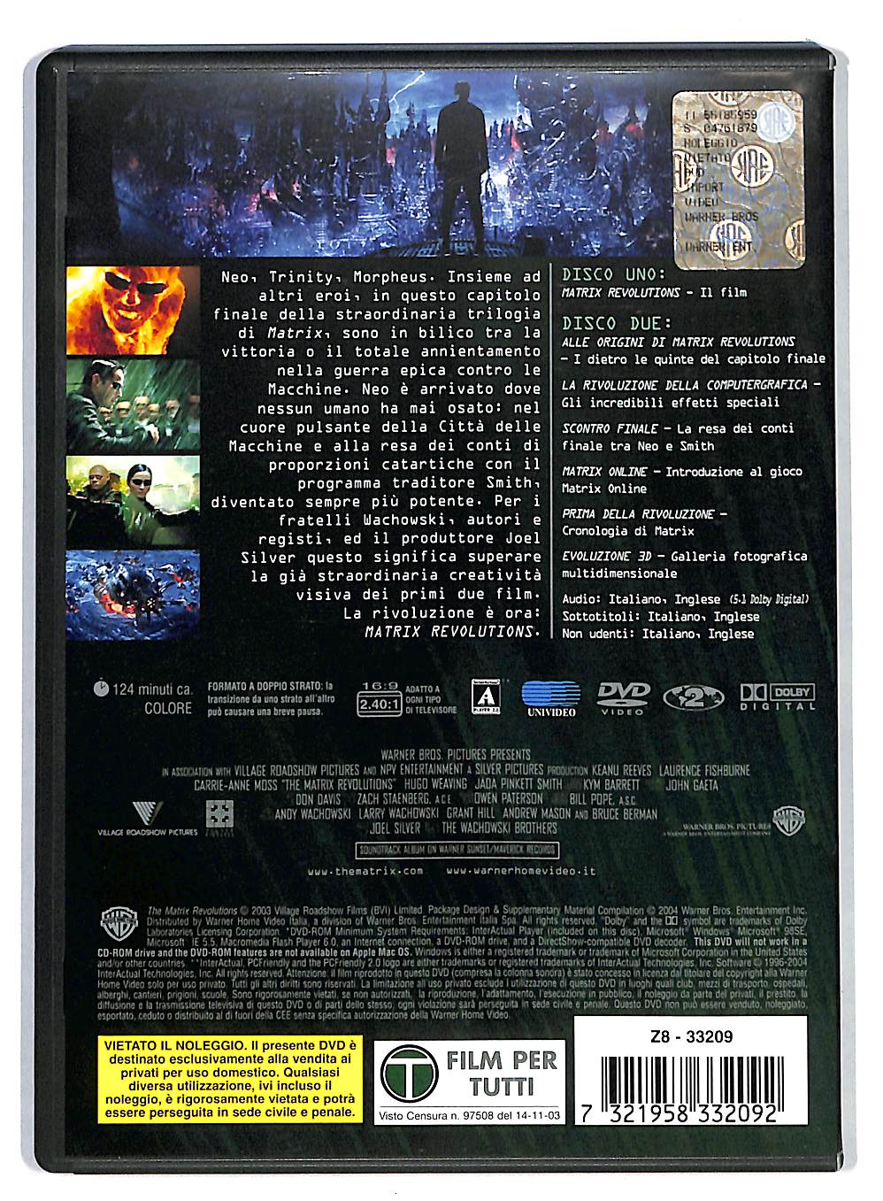 EBOND Matrix Revolutions (2 dischi) DVD DB715203