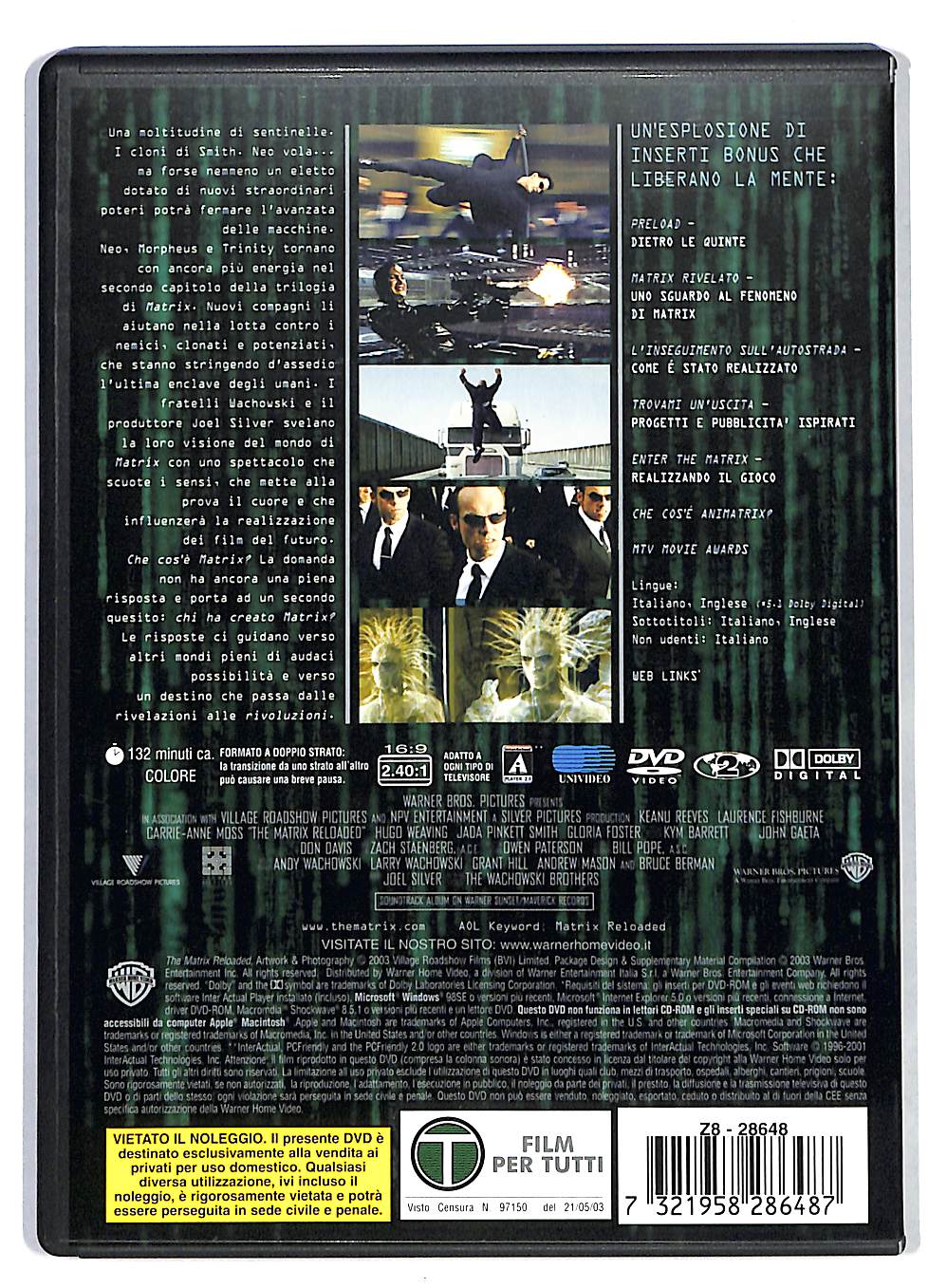 EBOND Matrix reloaded DVD DB715204