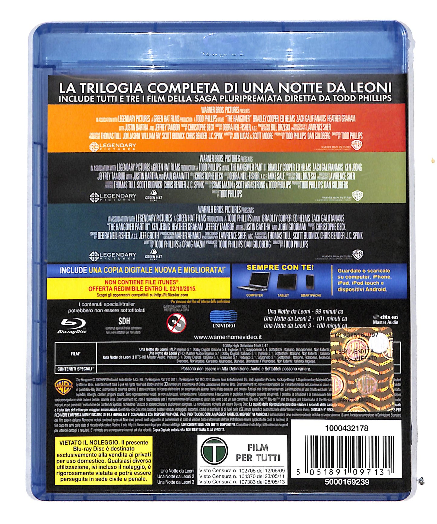 EBOND Una notte da leoni - Trilogia BLURAY BLURAY DB715410