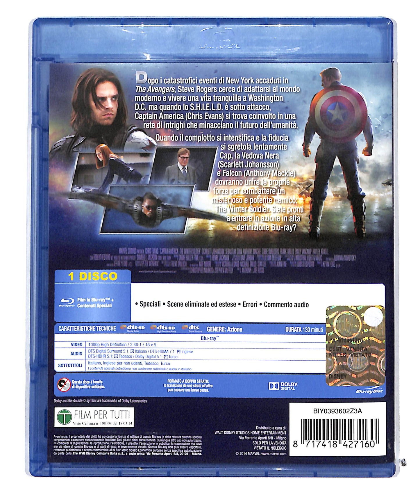 EBOND Captain America The Winter Soldier BLURAY DB715411