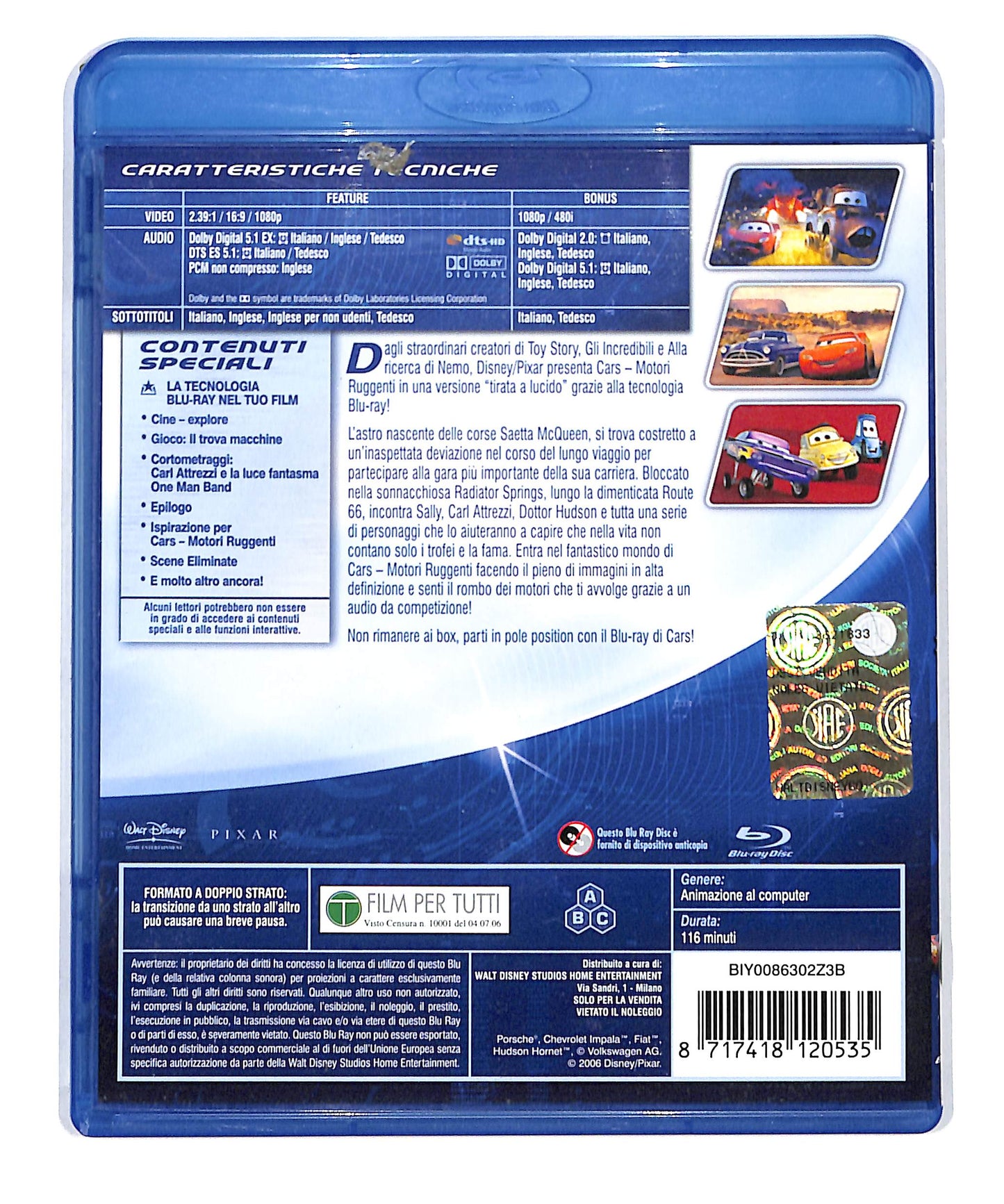 EBOND Cars - Motori Ruggenti BLURAY DB715431