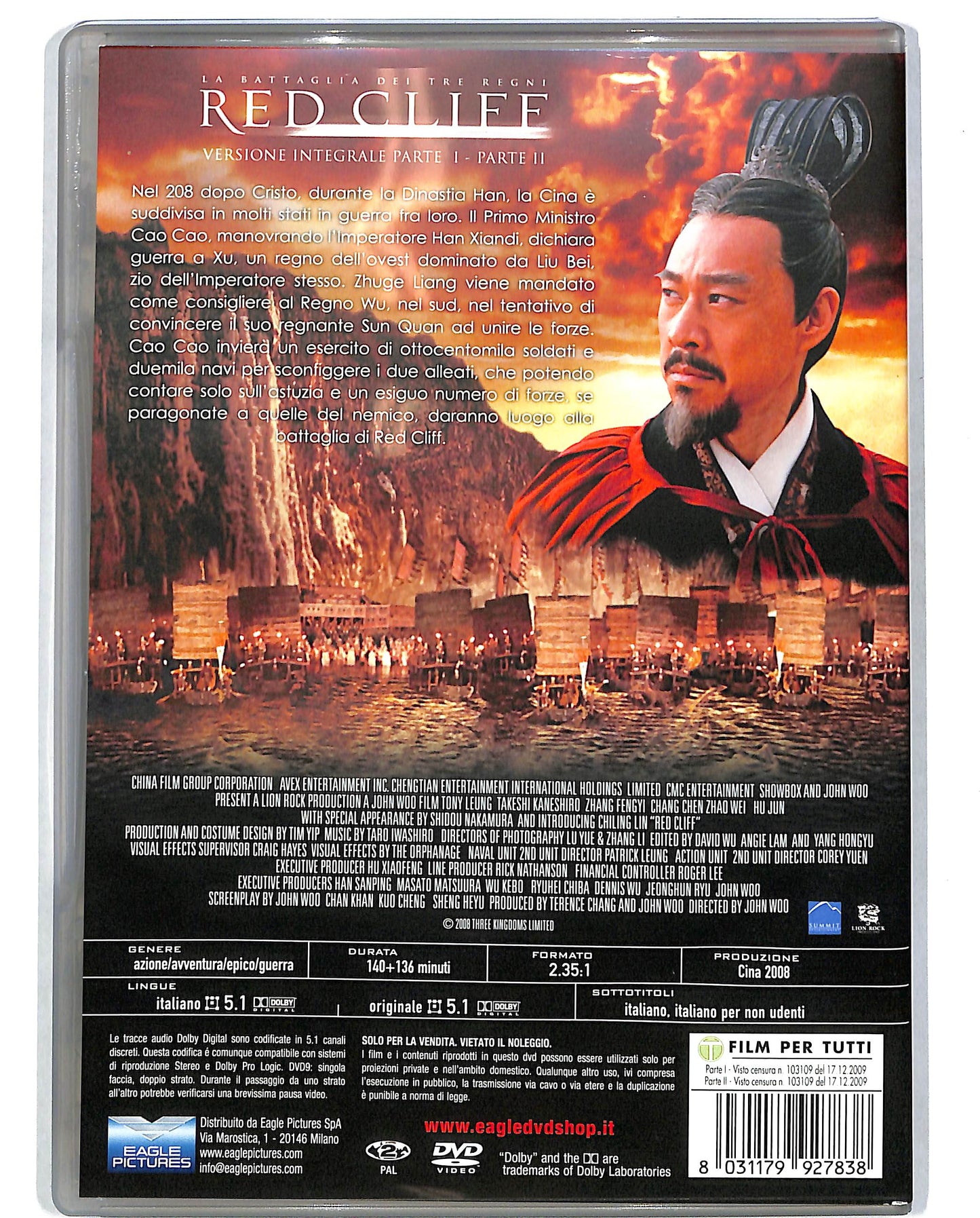 EBOND La battaglia dei tre regni Red Cliff Parte uno e Parte due DVD DB715849