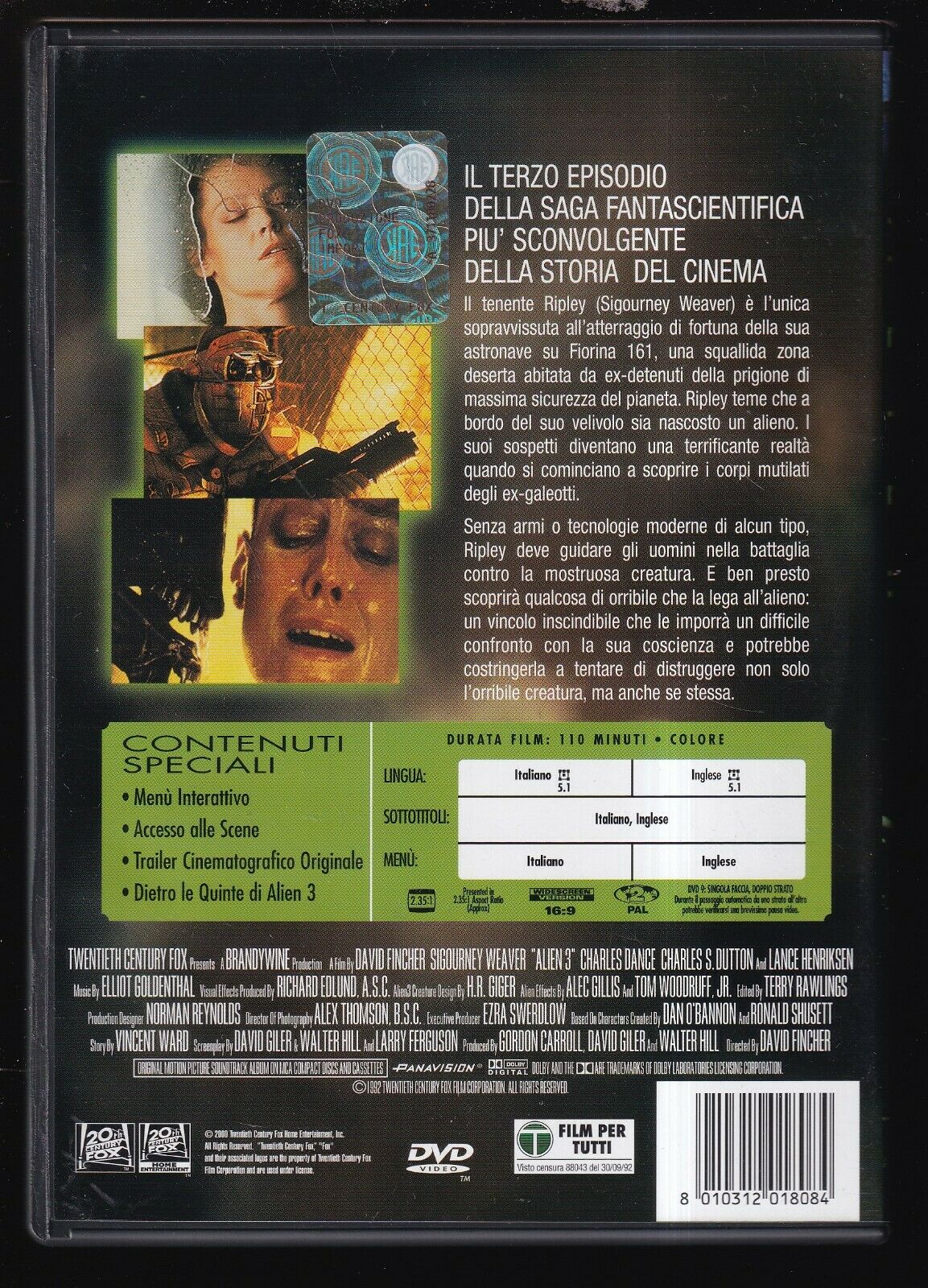 EBOND Alien 3 + Dietro Le Quinte DVD DB716108