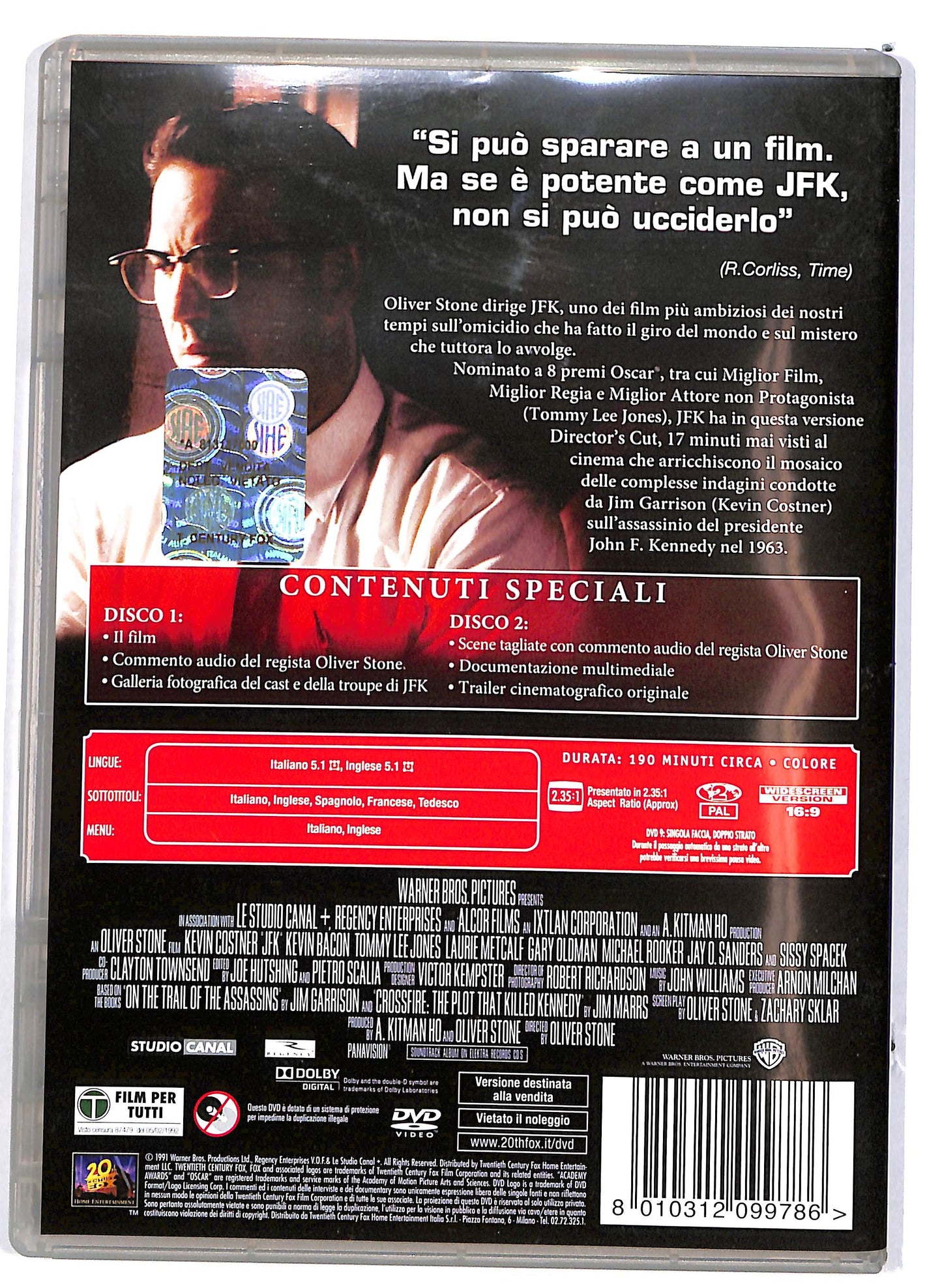 EBOND Jfk - Un Caso Ancora Aperto EDIZIONE SPECIALE 2 dischi DVD DB716309