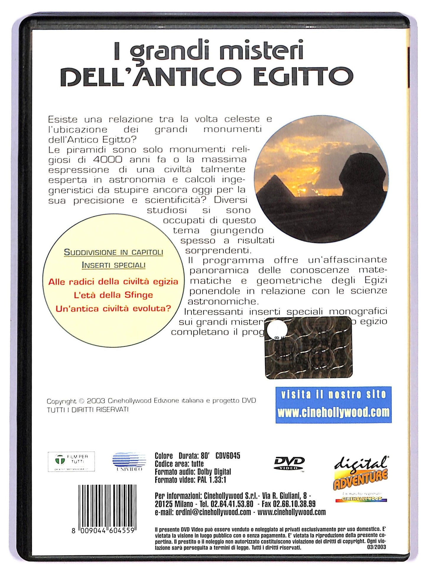 EBOND I Grandi Misteri Dell'Antico Egitto DVD DB716640