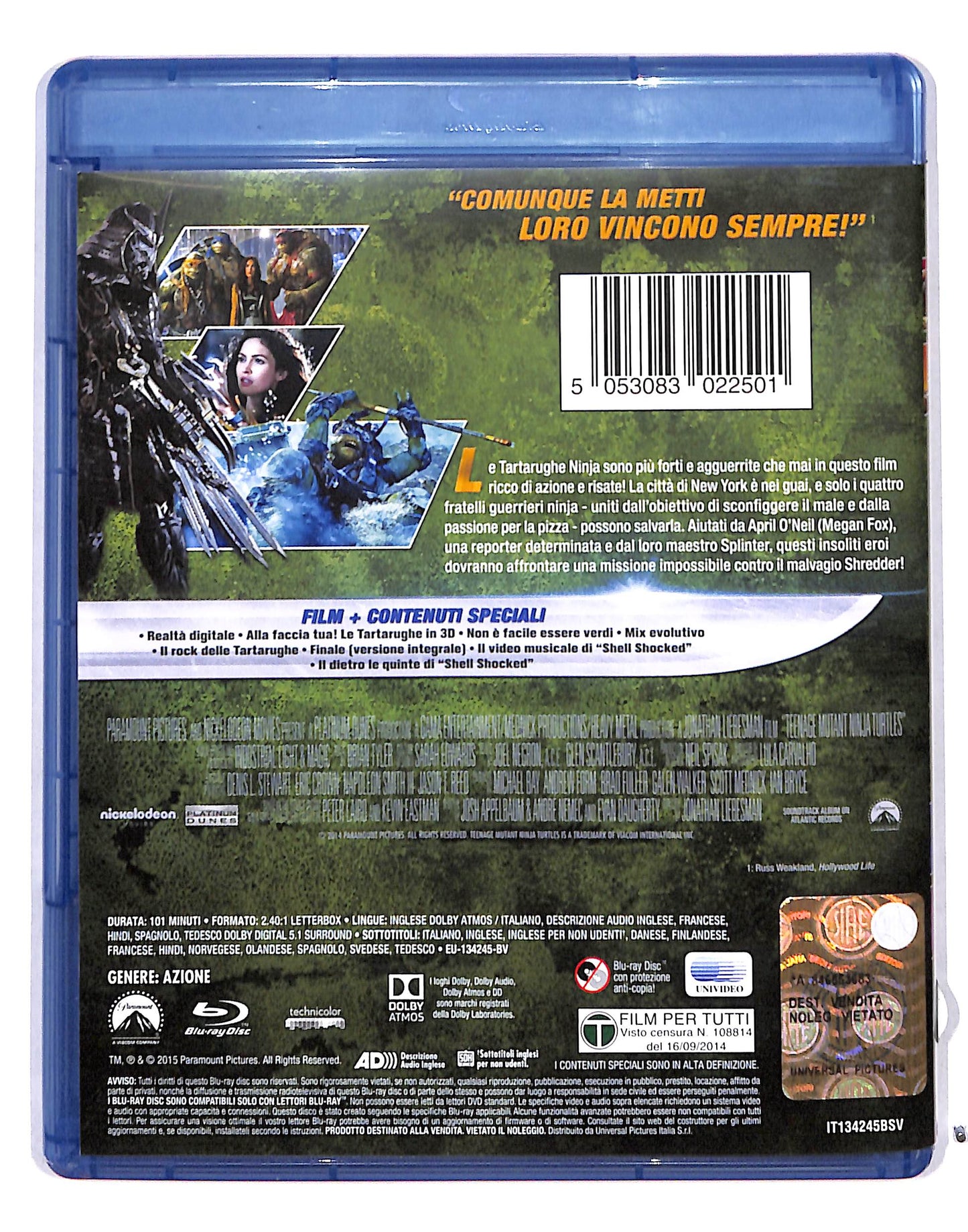 EBOND Tartarughe Ninja BLURAY BLURAY DB717343