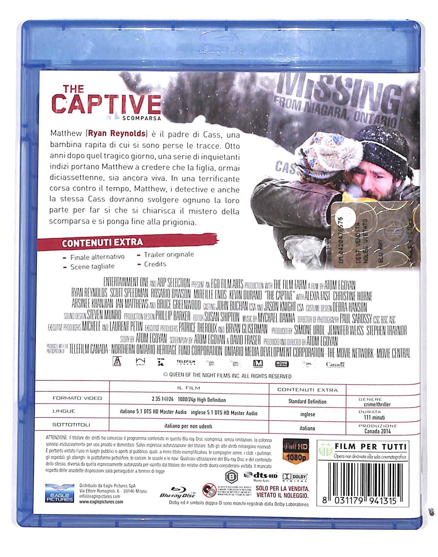 EBOND The Captive - Scomparsa BLURAY BLURAY DB717364