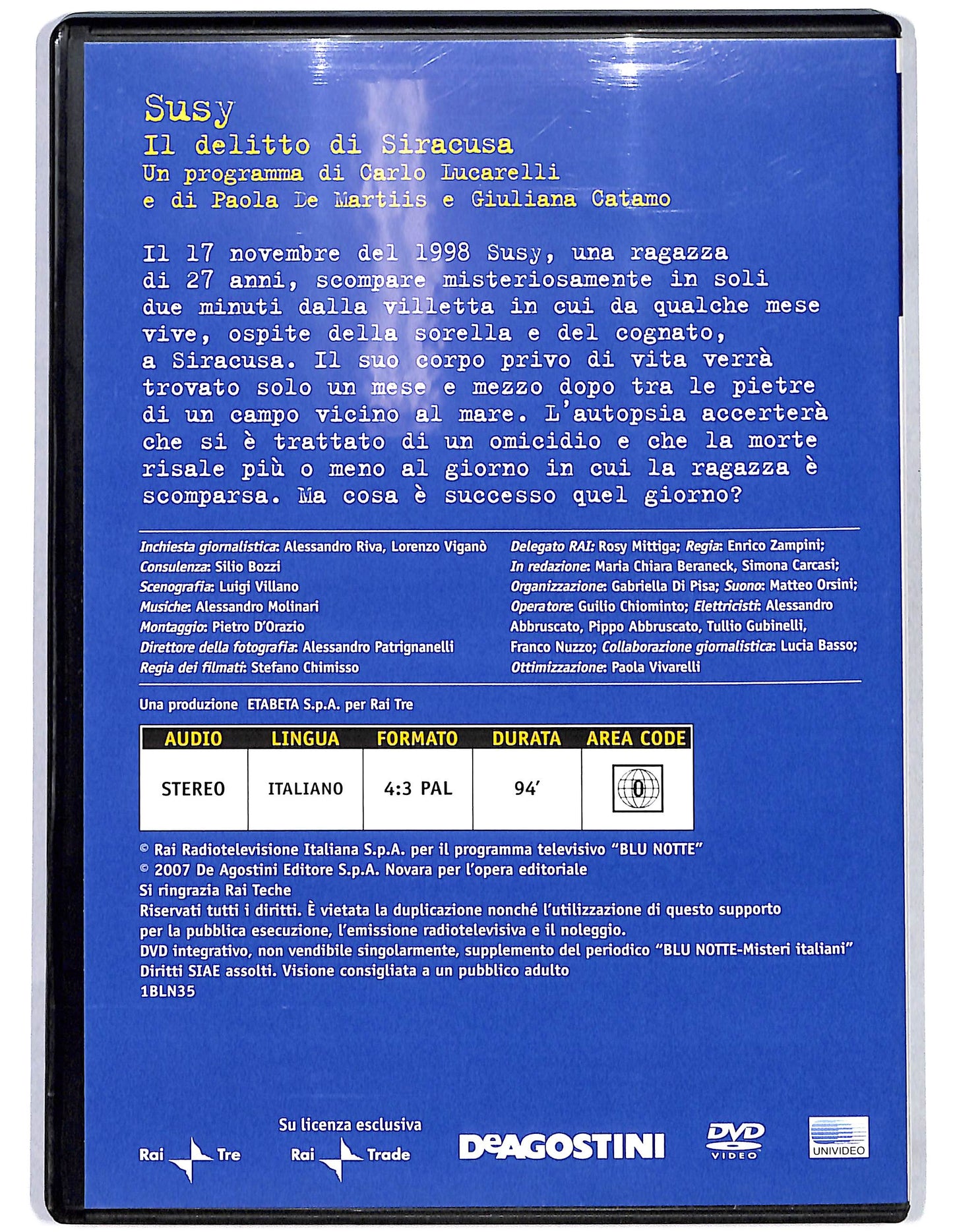 EBOND Susy Il delitto di Siracusa vol.35 EDITORIALE DVD DB717433