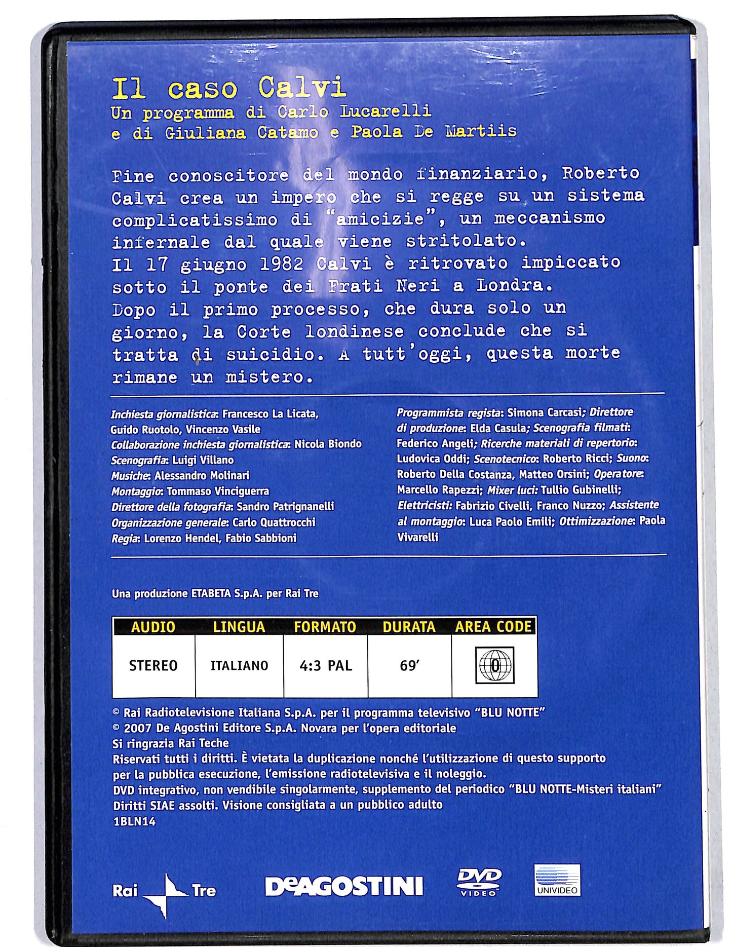 EBOND Il caso Calvi vol.14 EDITORIALE DVD DB717452