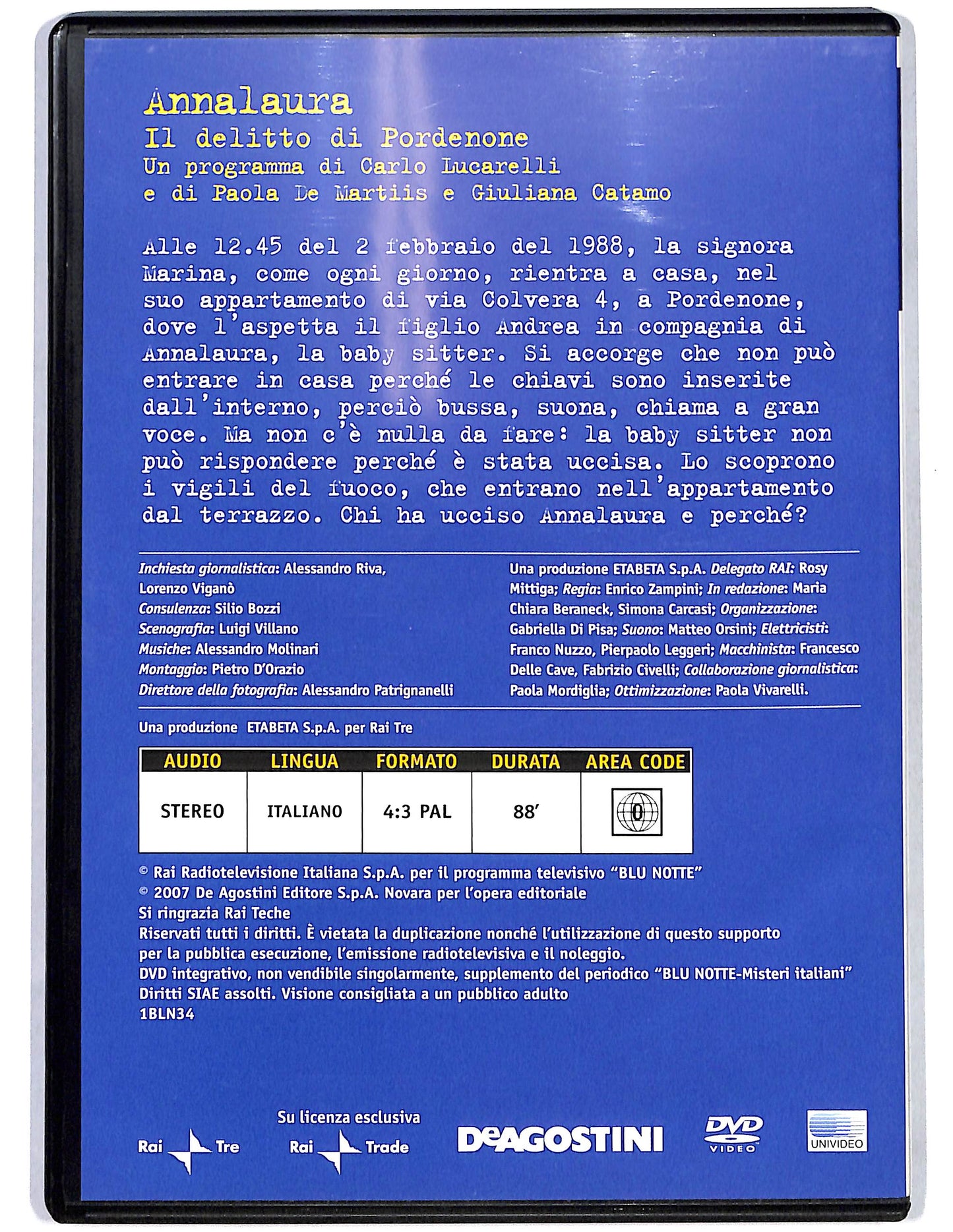 EBOND Annalaura Il delitto di Perdone vol.34 EDITORIALE DVD DB717453