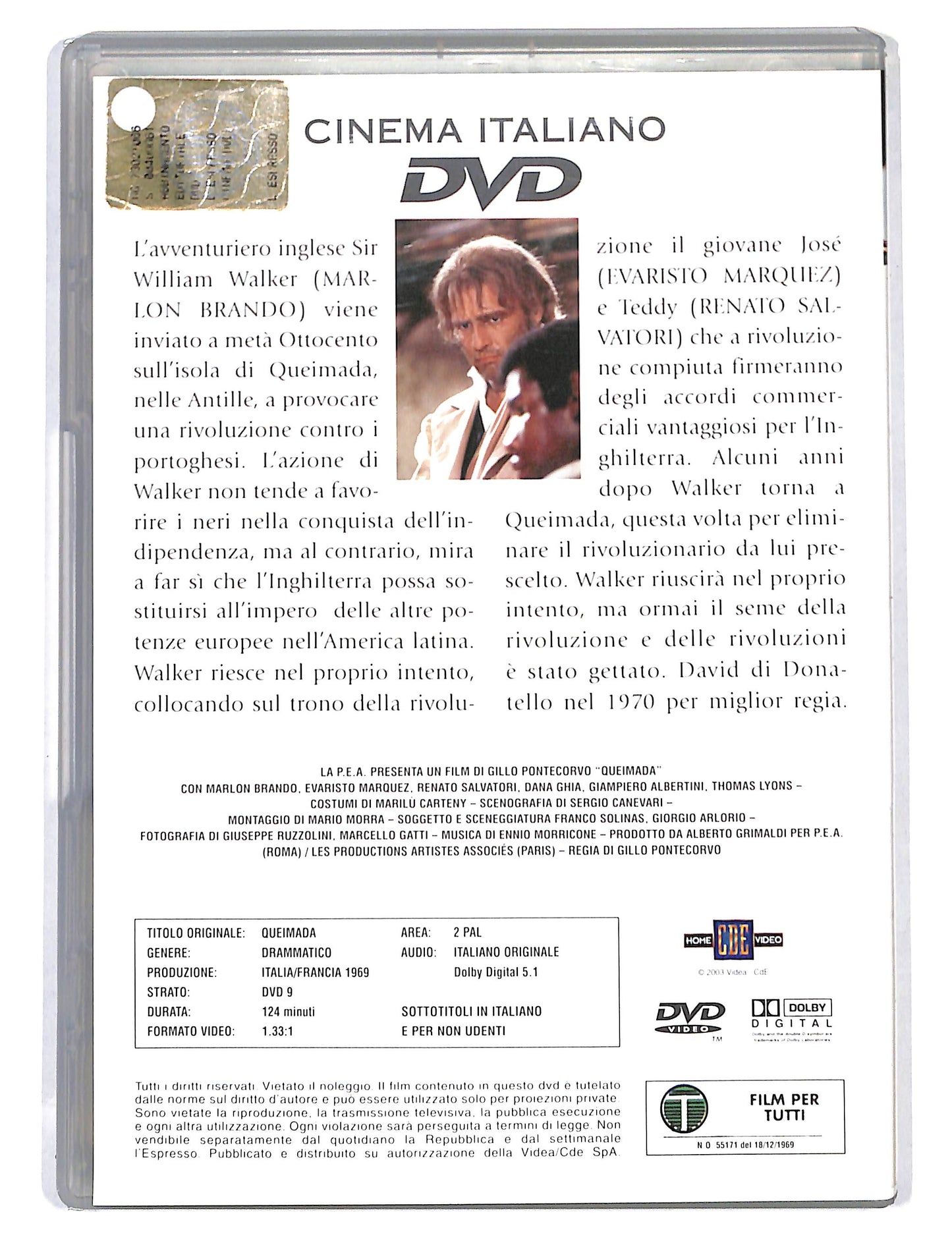 EBOND Cinema Italiano vol.29 - Queimada EDITORIALE DVD DB717619