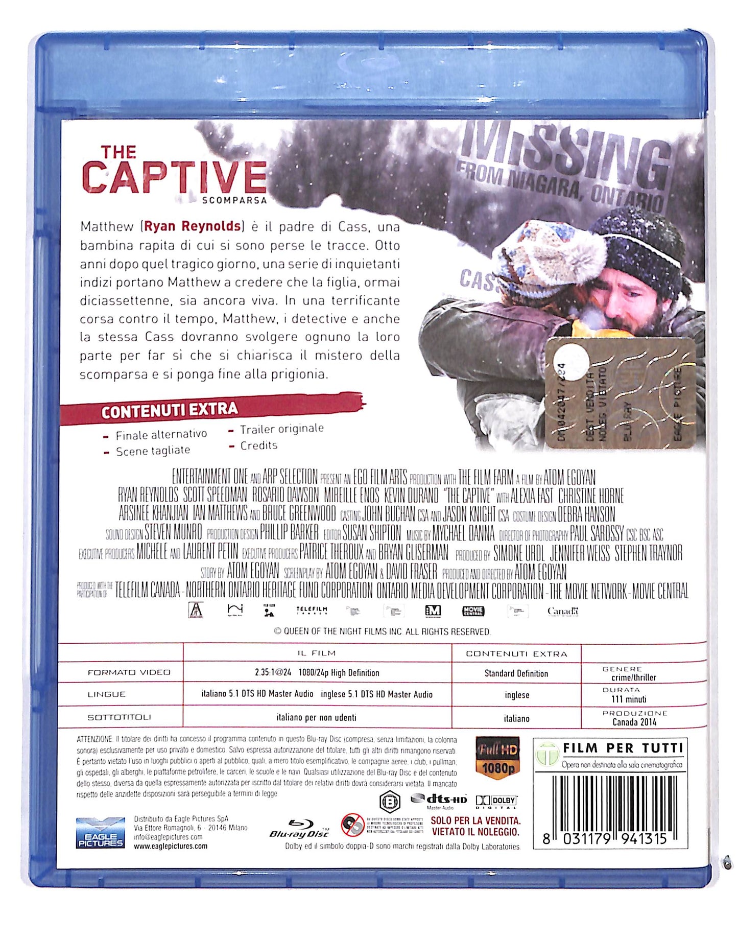 EBOND The Captive - Scomparsa BLURAY BLURAY DB718830