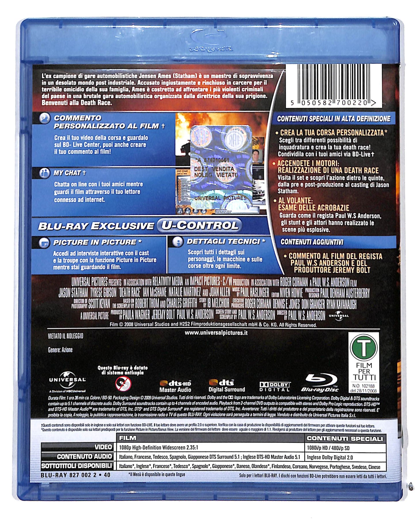 EBOND Death Race BLURAY BLURAY DB718852