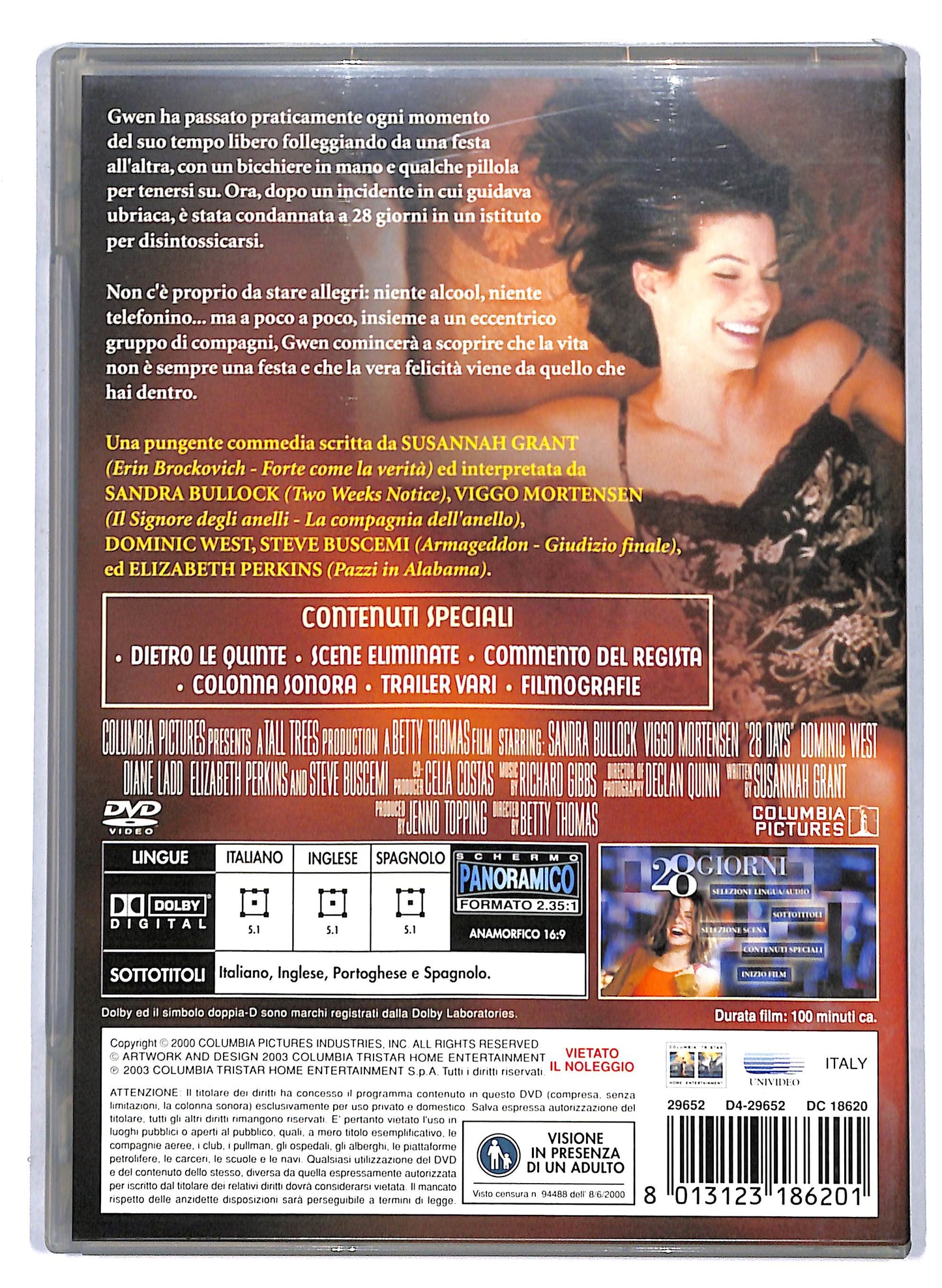 EBOND 28 giorni con Sandra Bullock DVD DB719411