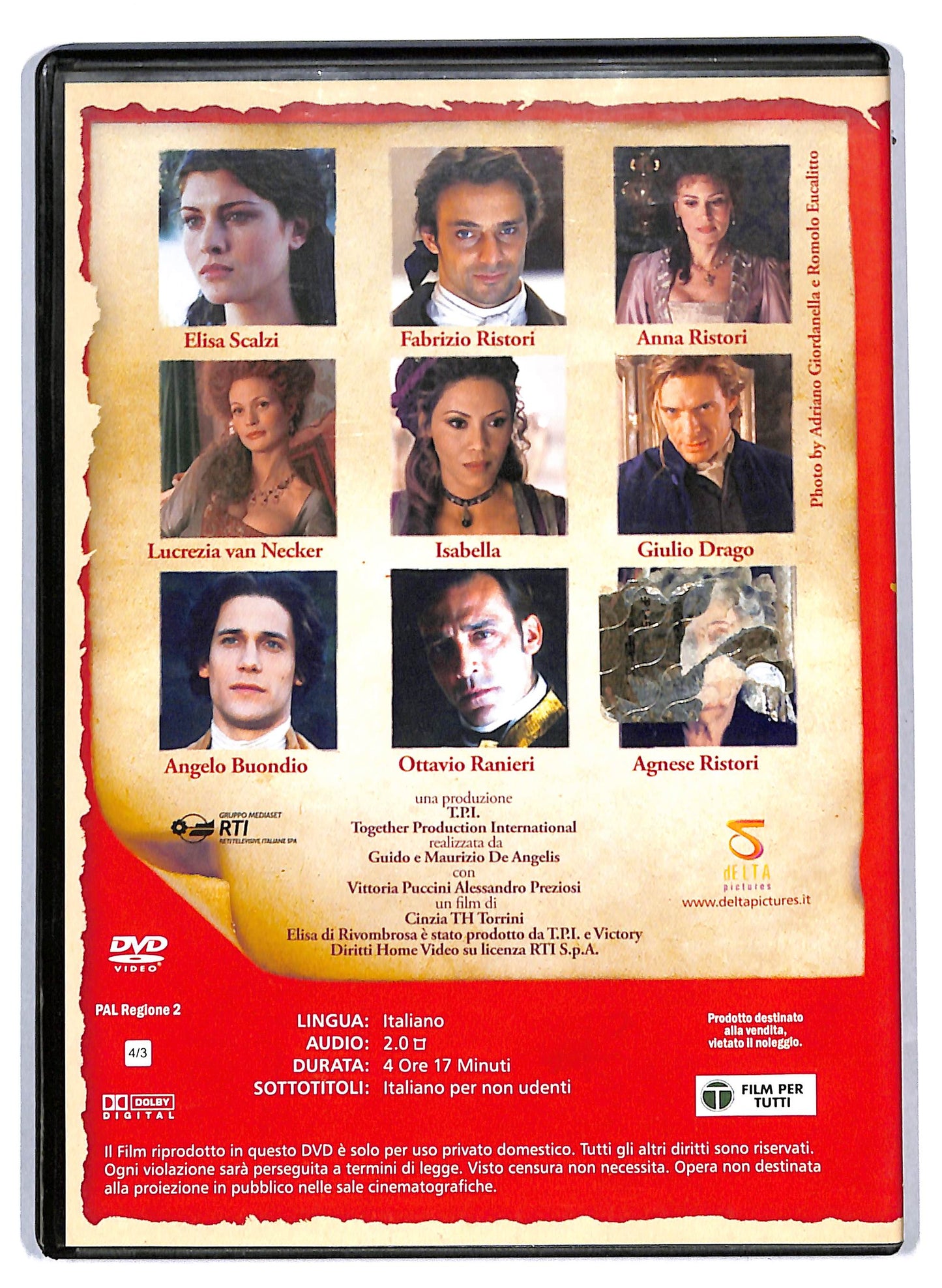 EBOND Elisa di Rivombrosa Parte Prima disco 1 EDITORIALE DVD DB719442