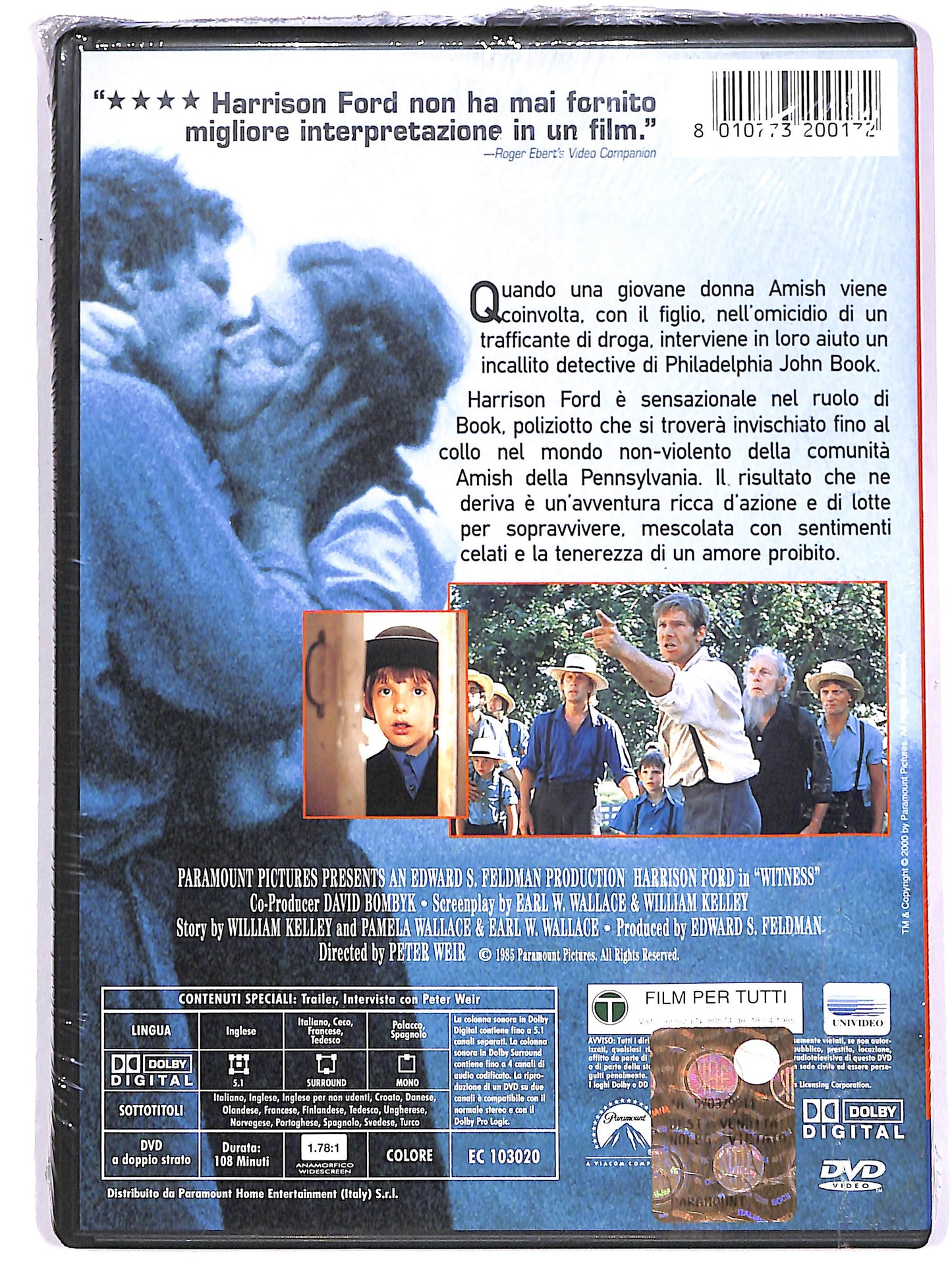 EBOND Witness - Il testimone NOLEGGIO DVD DB720146
