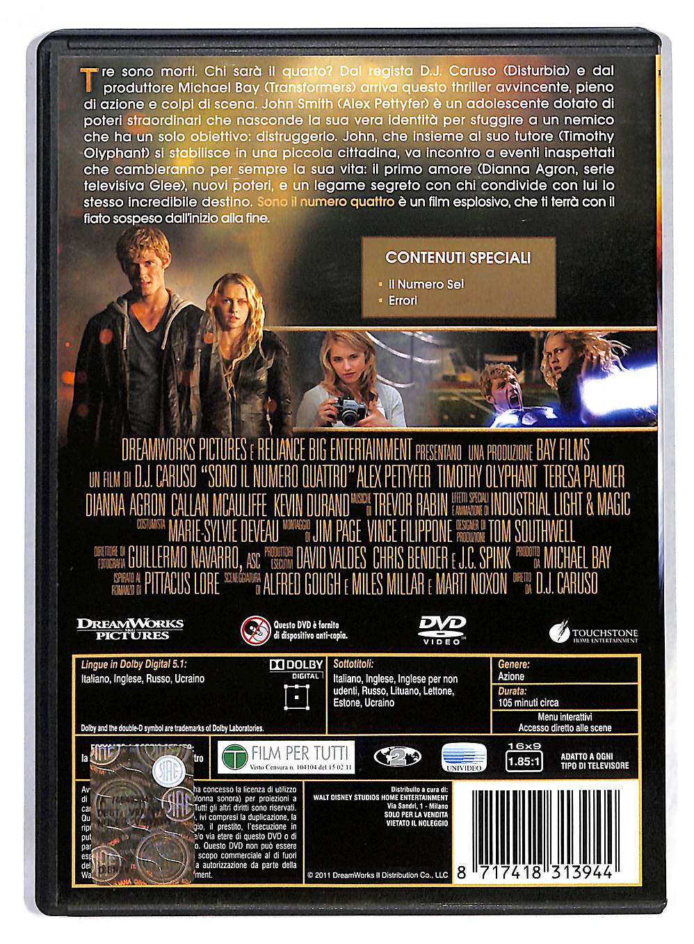 EBOND Sono IL Numero Quattro NOLEGGIO DVD DB720163