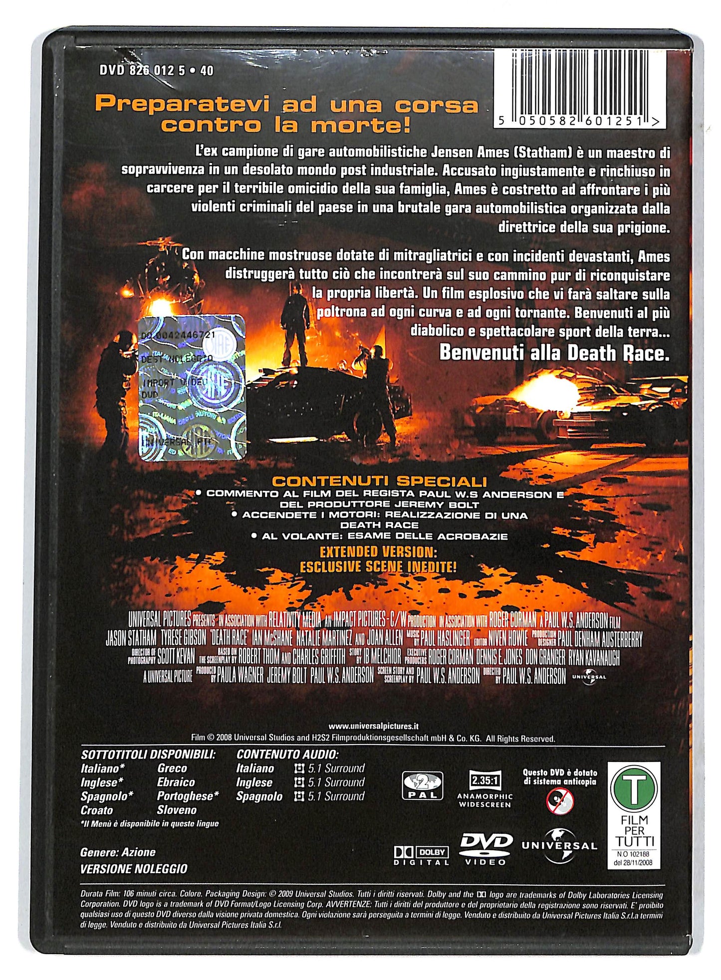 EBOND Death Race NOLEGGIO DVD DB720852
