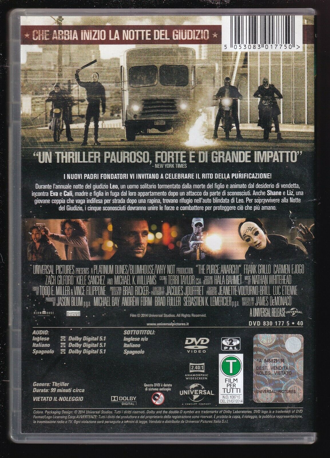 EBOND Anarchia - La Notte Del Giudizio DVD DB722730