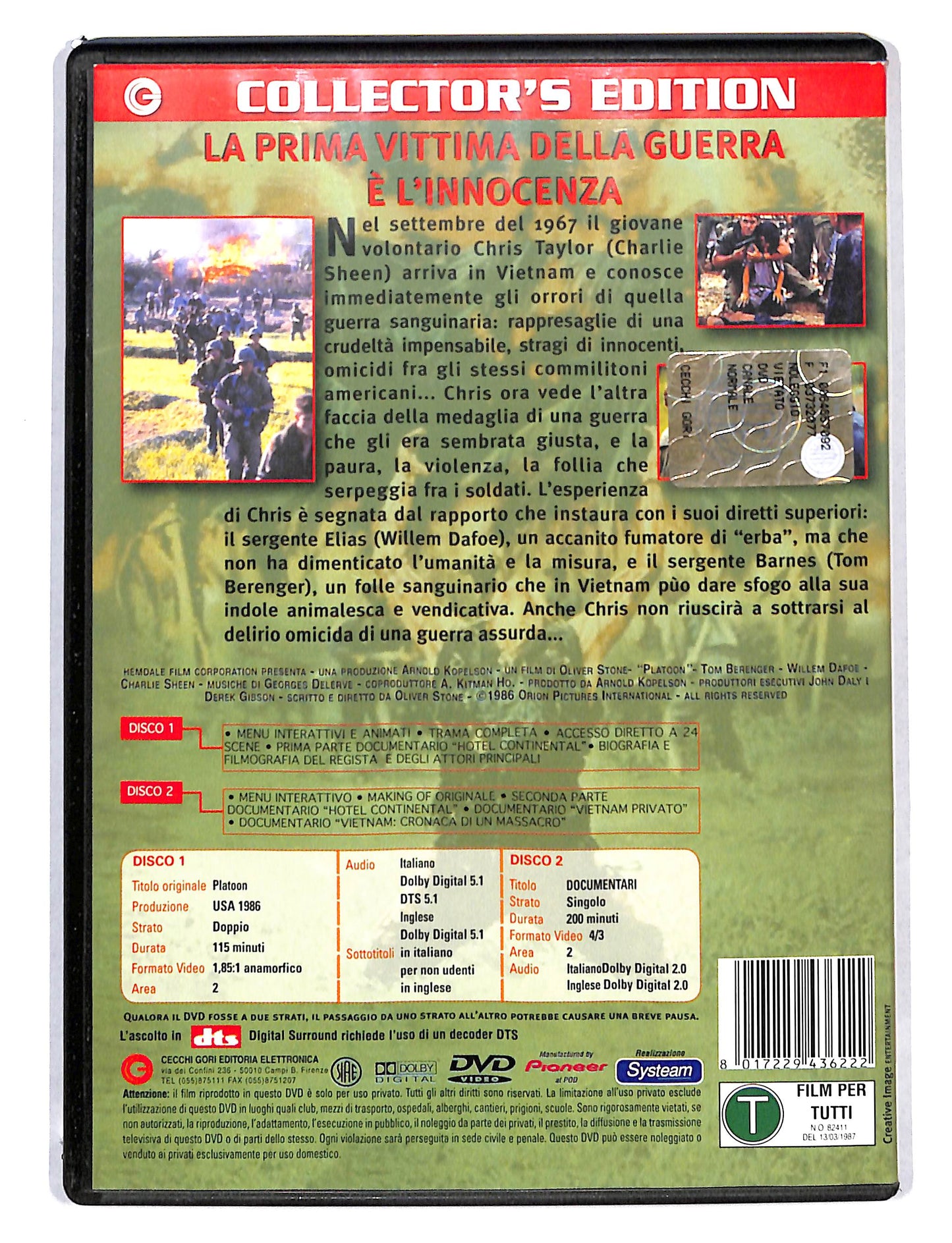 EBOND Platoon collector's Edition DVD DB723124