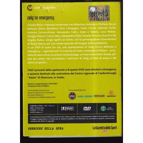 EBOND Zelig For Emergency Digipack Editoriale DVD DB723340