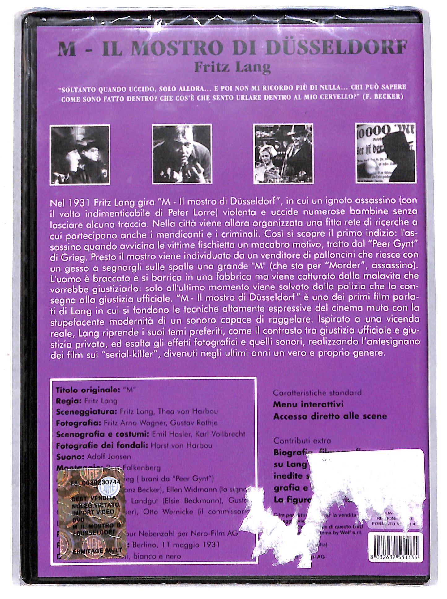 EBOND M - Il mostro di Dusseldorf DVD DB723345