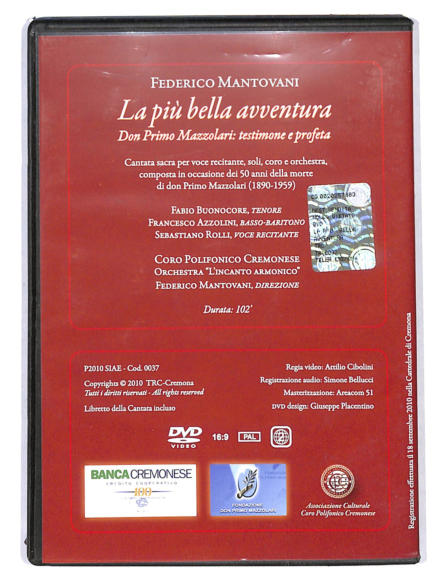 EBOND Federico Mantovani la piu bella avventura DVD DB723839