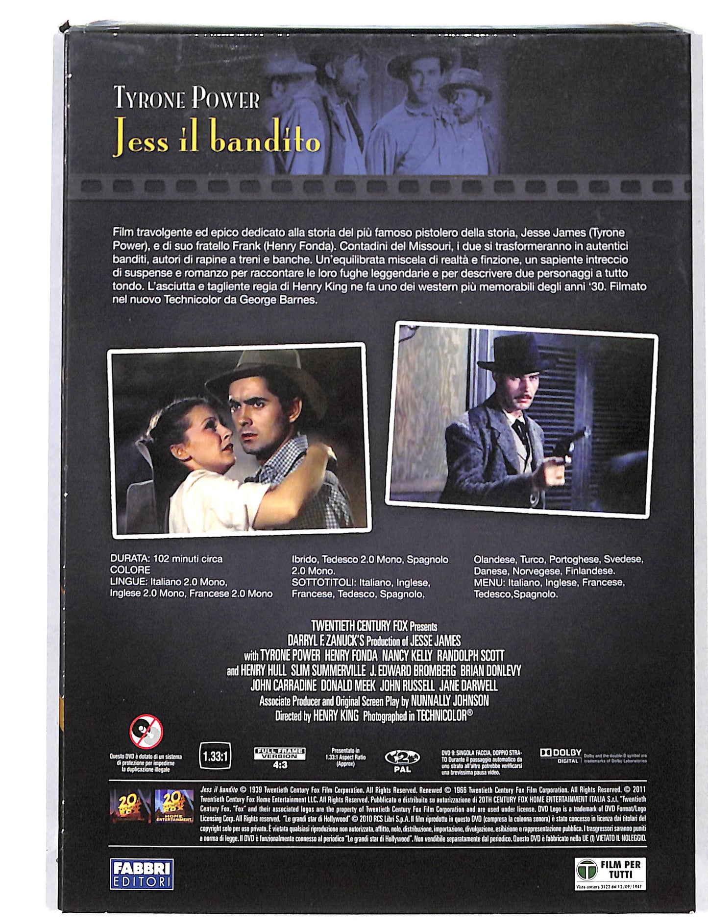 EBOND Le Grandi star di Holliwood - jess il bandito EDITORIALE DVD DB726161