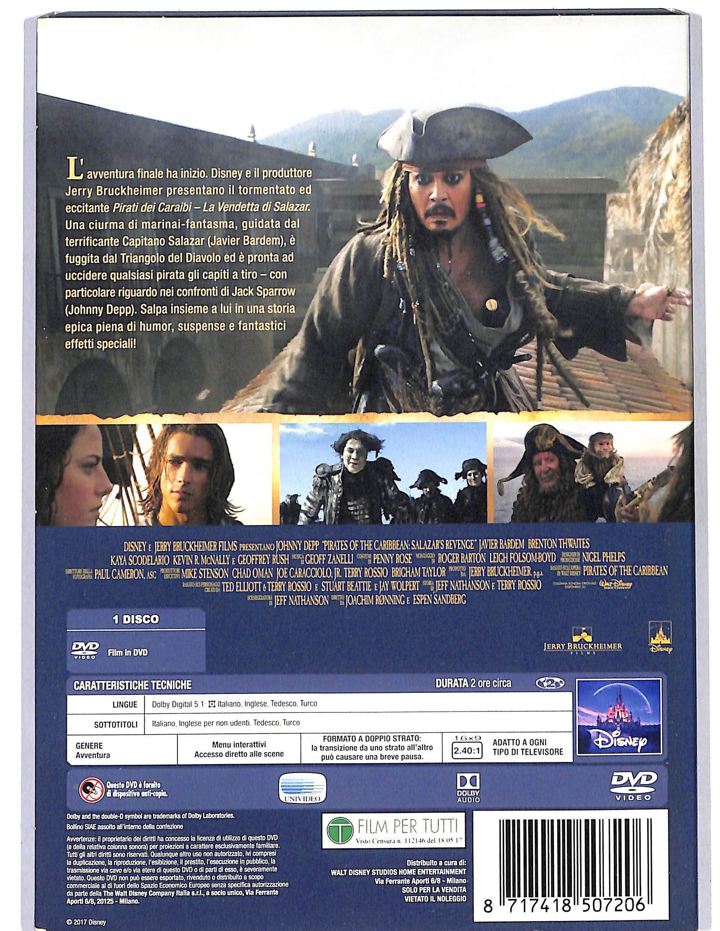 EBOND Pirati dei Caraibi La vendetta di Salazar slipcase NOLEGGIO DVD DB726221