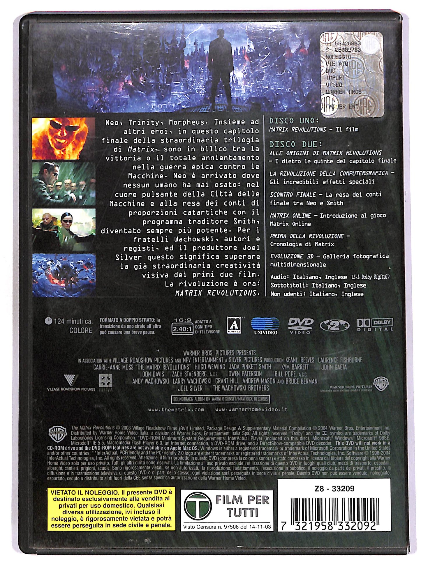 EBOND Matrix Revolutions (2 dischi) DVD DB727853