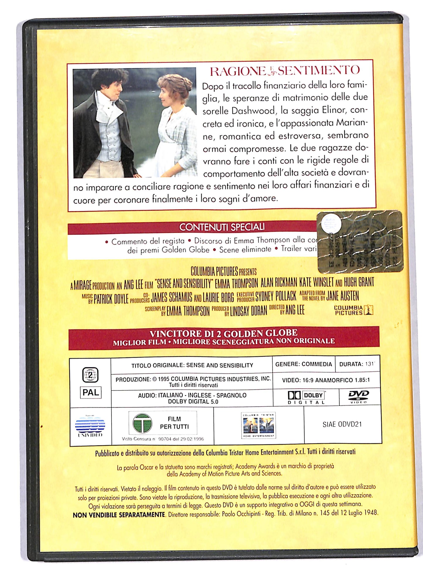 EBOND ragione e sentimento EDITORIALE DVD DB727912