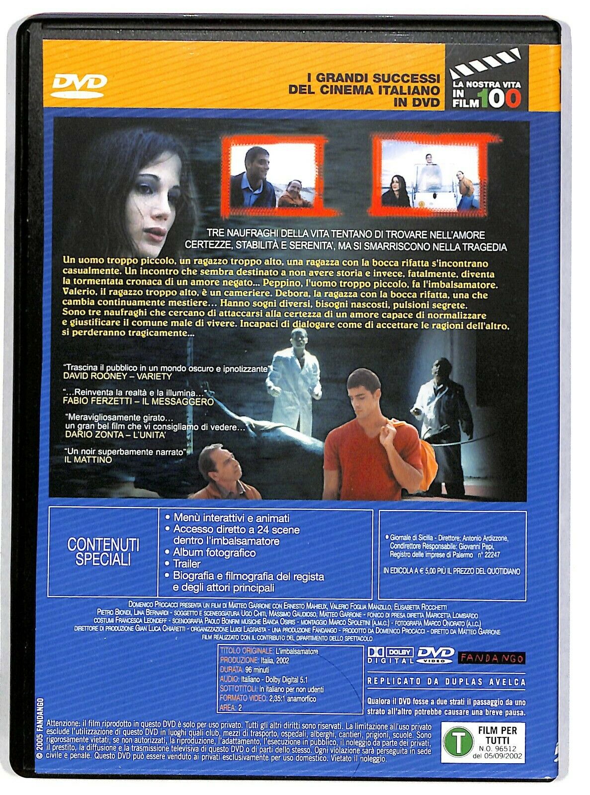 EBOND L'imbalsamatore Di Matteo Garrone Editoriale DVD DB727915
