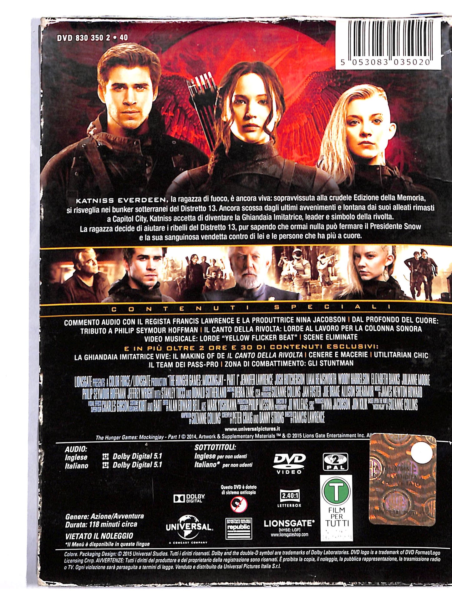 EBOND Hunger Games il canto della rivolta parte 1 DVD DB728455