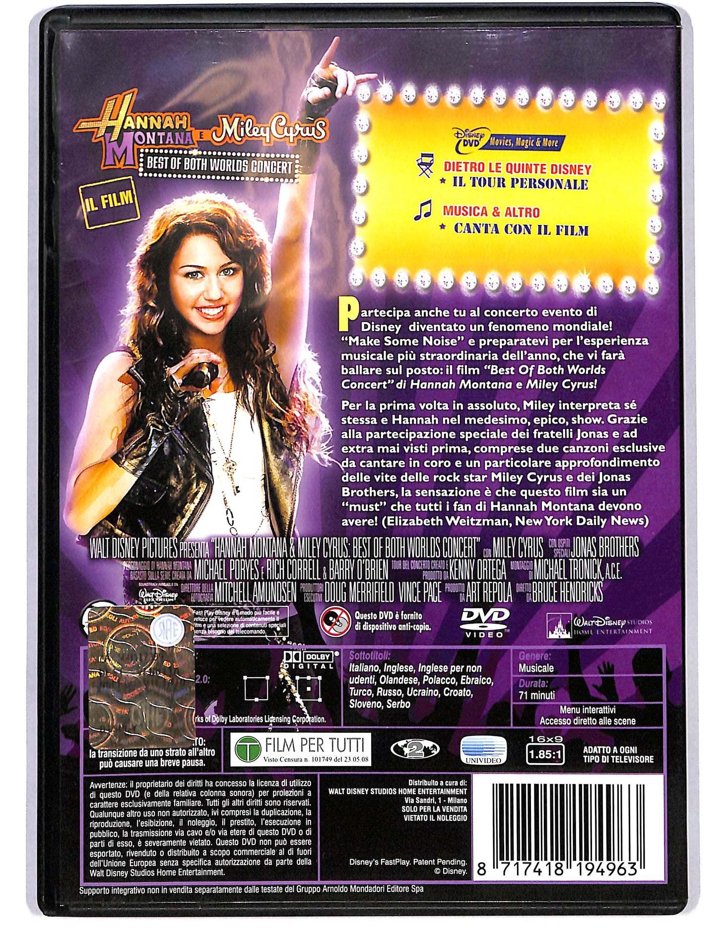 EBOND Hannah Montana e Miley Cyrus: Best of Both Worlds Concert DVD DB728840